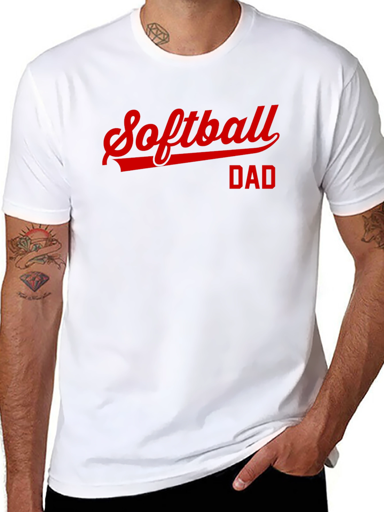 Softball Dad Black Graphic Tee
