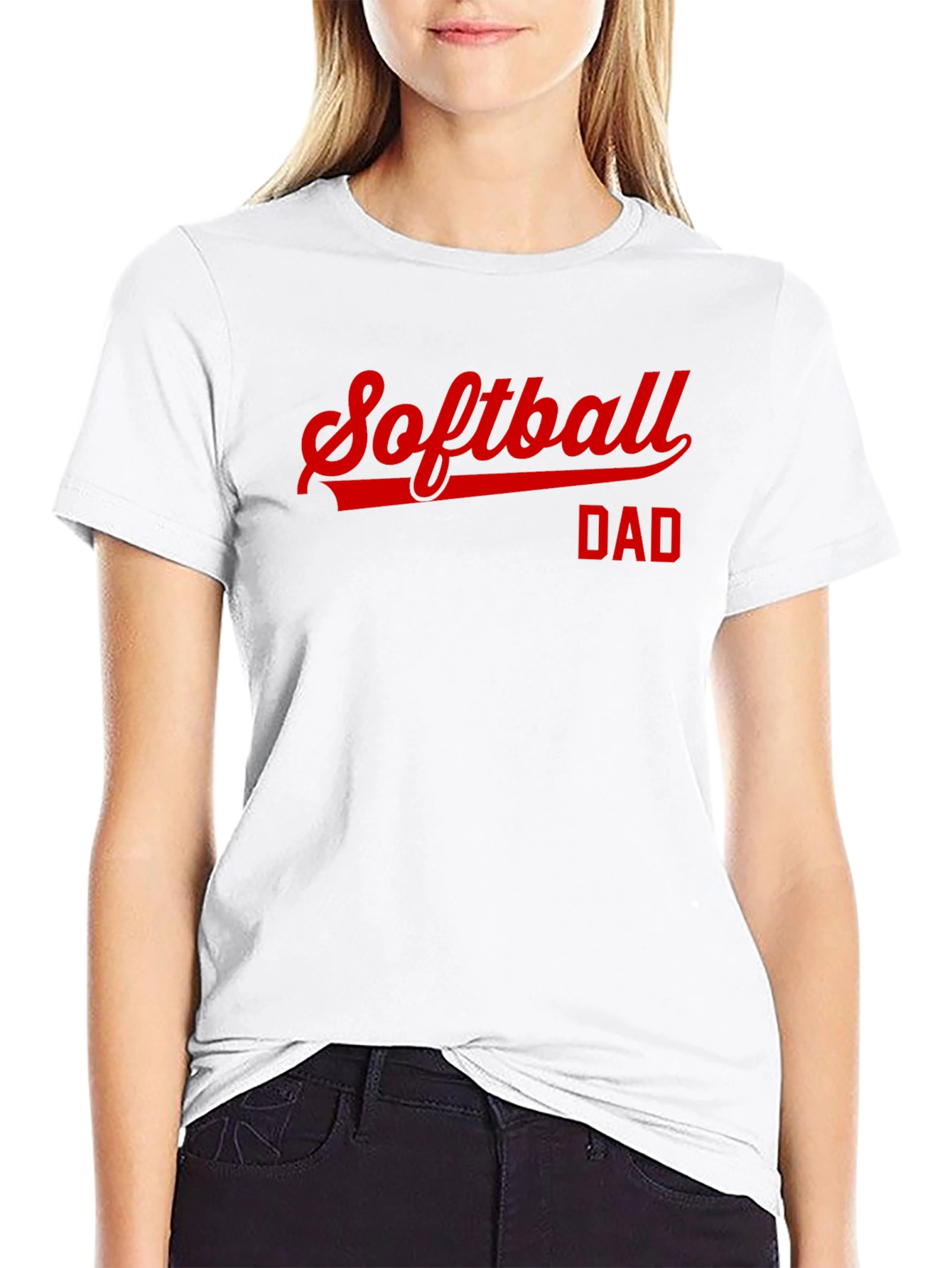 Softball Dad Black Graphic Tee