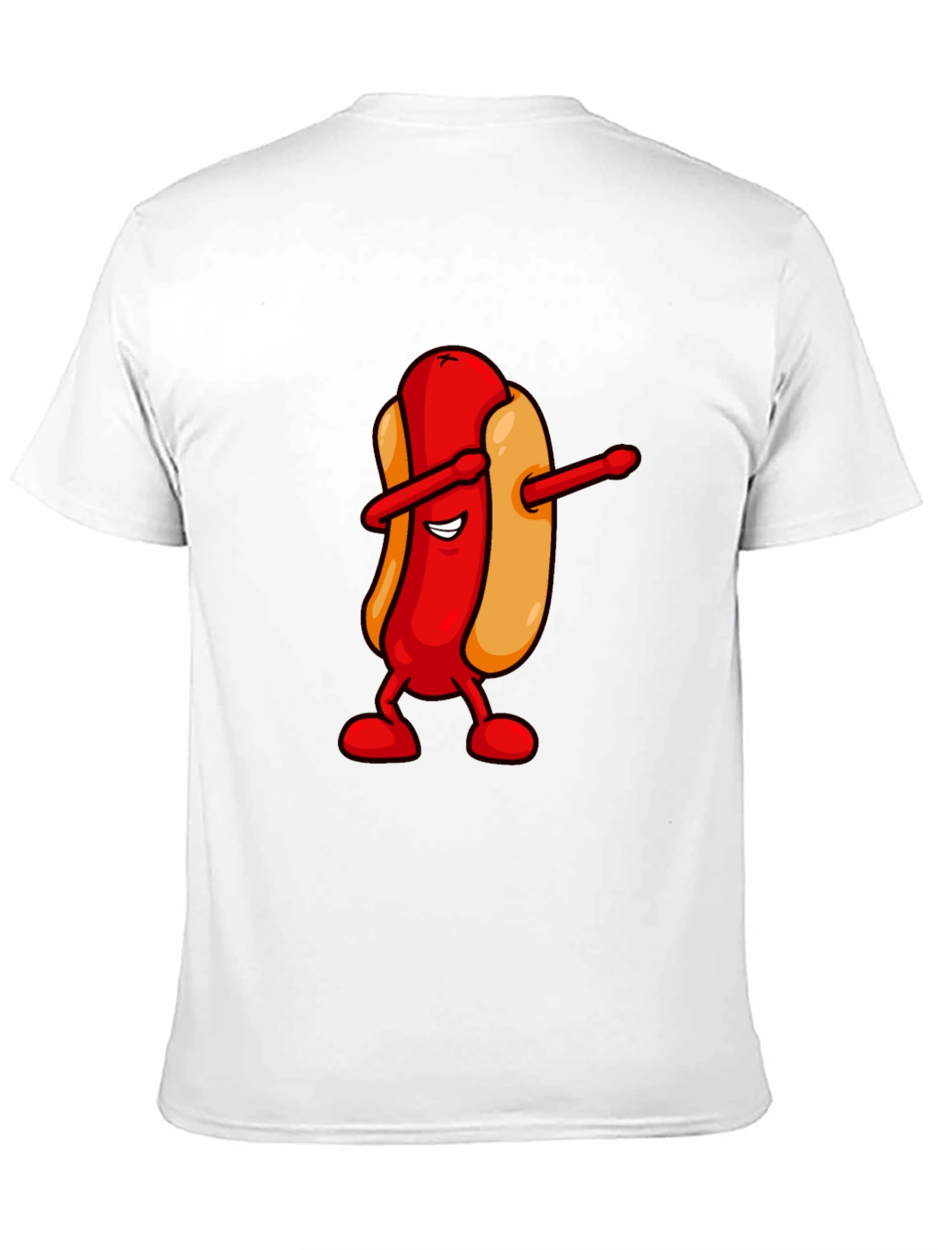 Dabbing Hotdog Black T-Shirt