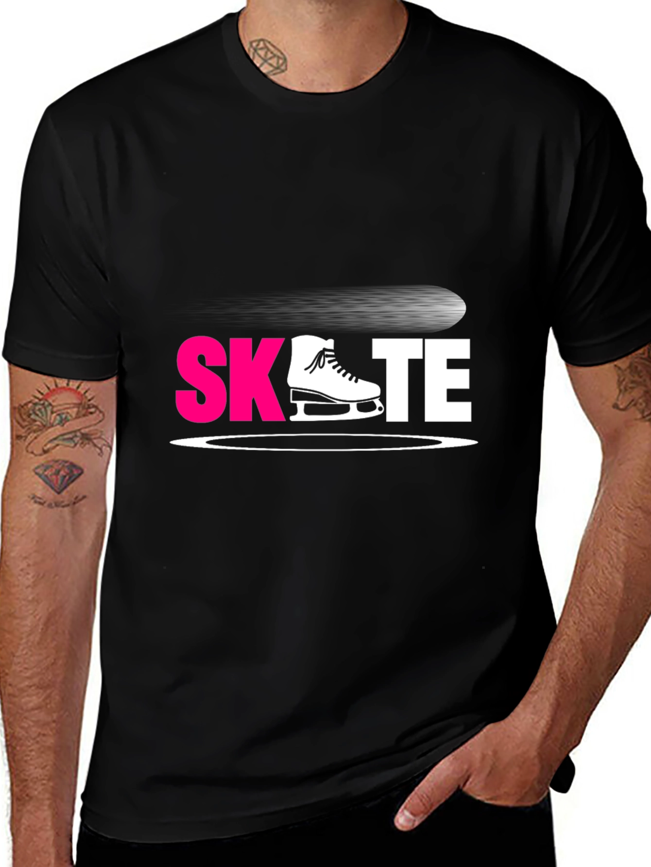 Skate Graphic Tee - Black Short Sleeve Shirt