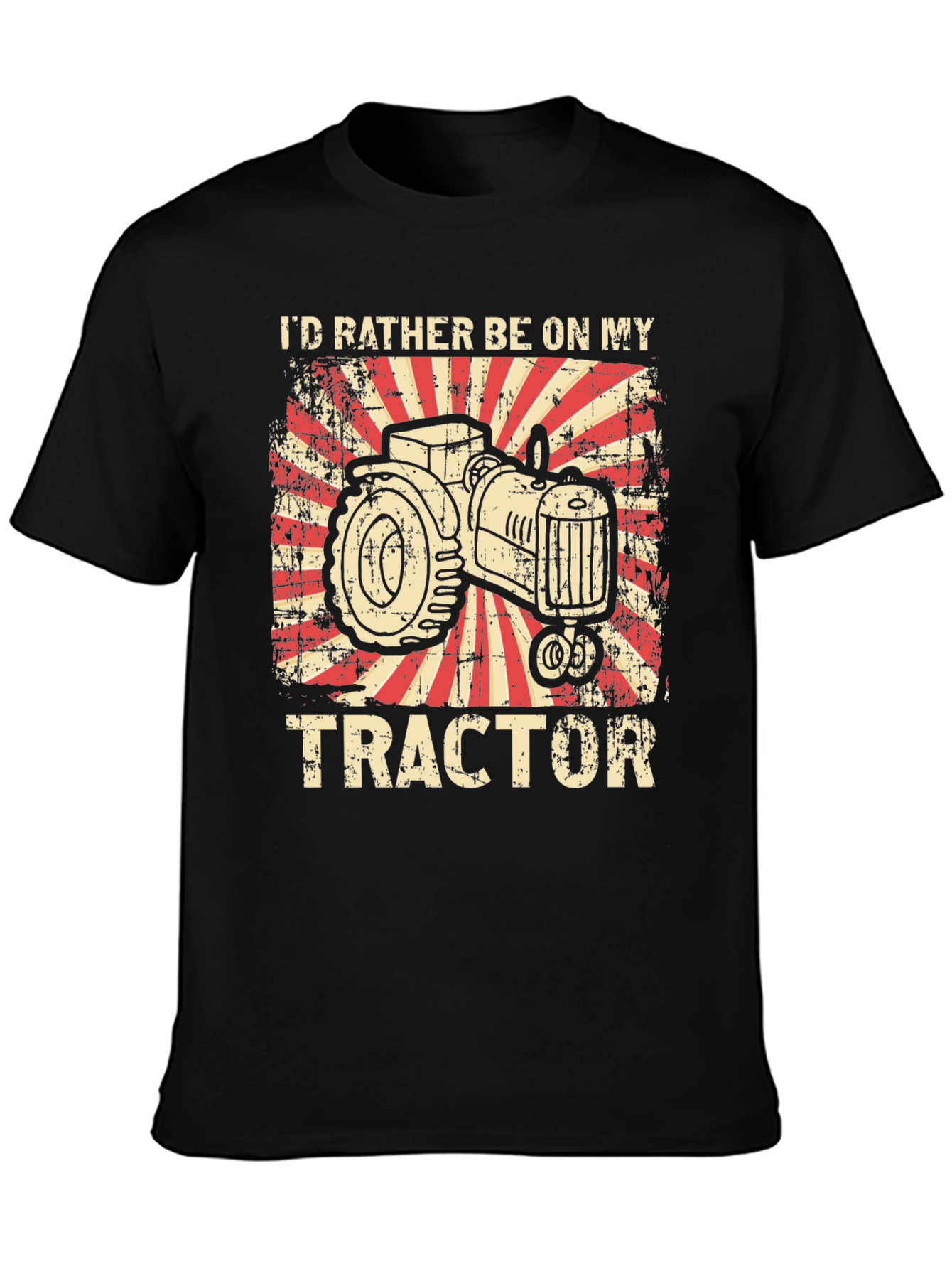 Id Rather Be On My Tractor Graphic T-Shirt