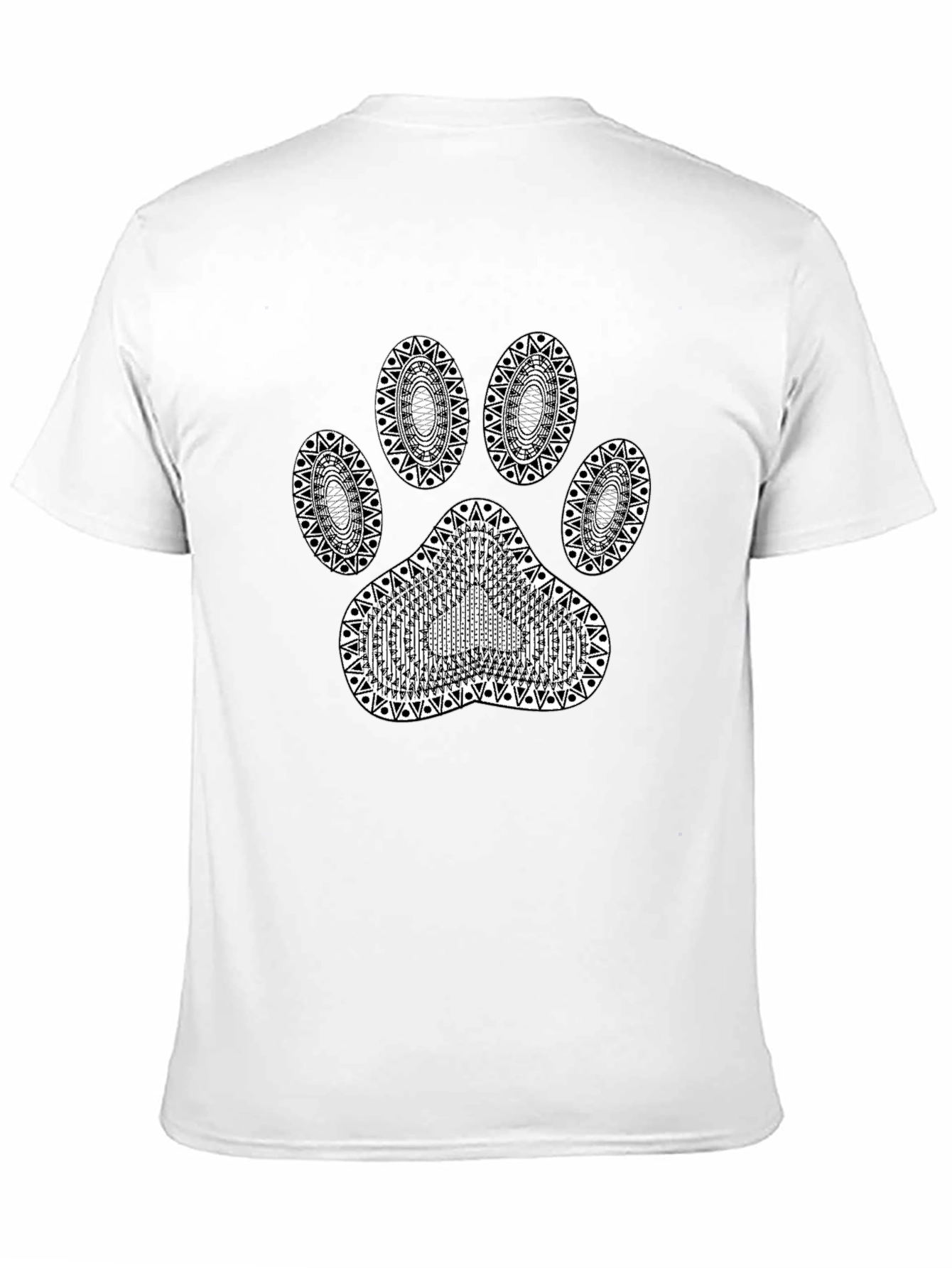 Paw Print Graphic T-Shirt - Stylish Black Tee