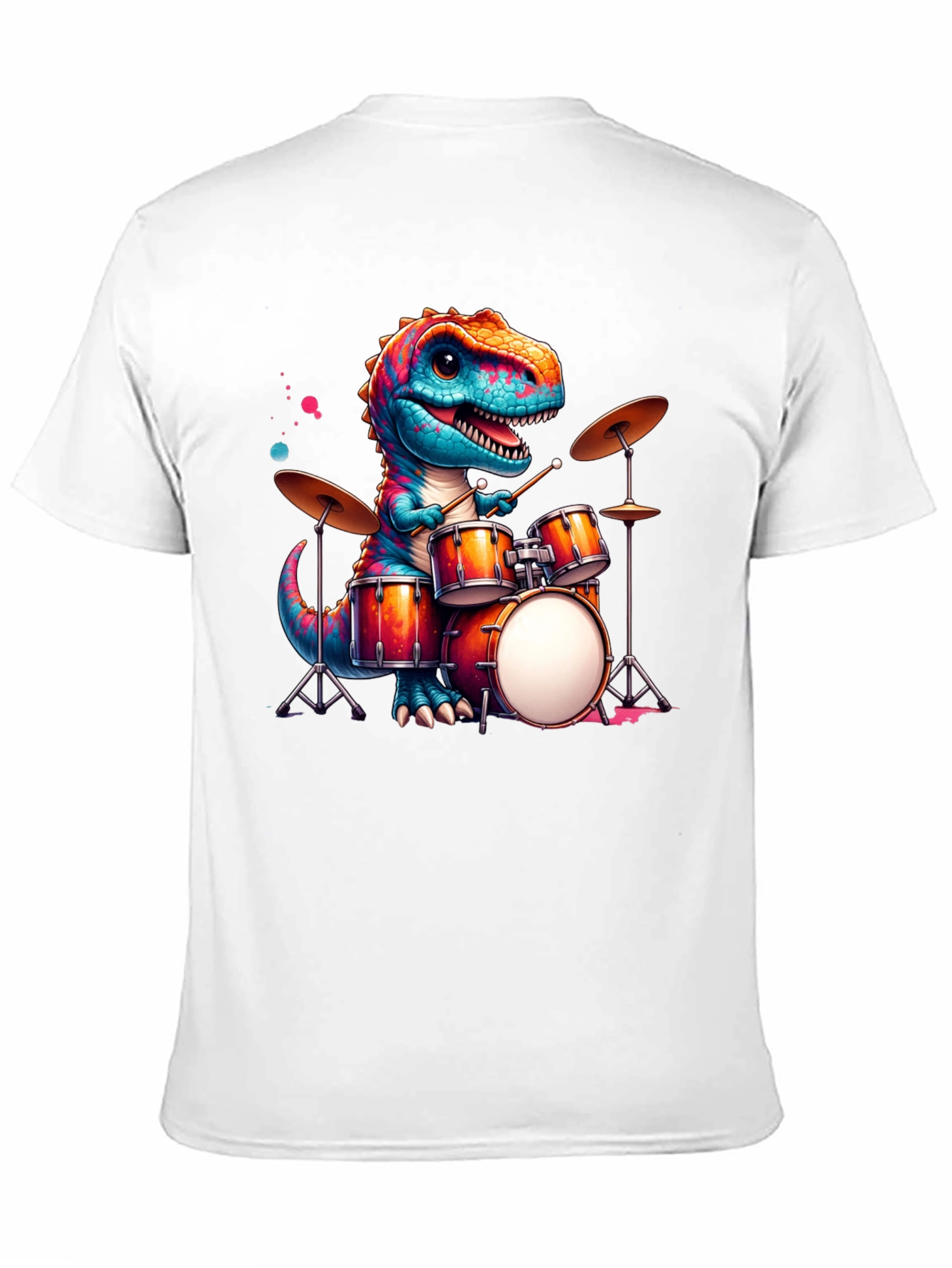 Dino Drummer T-Shirt - Rock Out in Style!