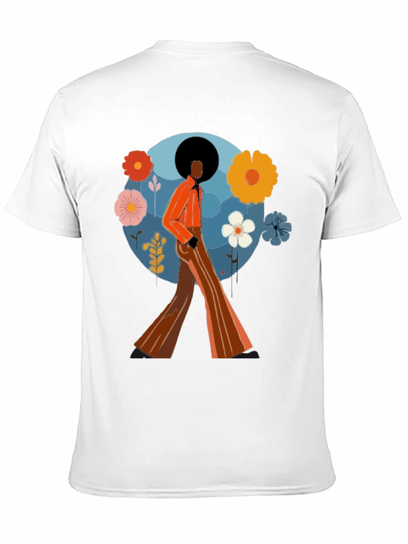 Retro 70s Style T-Shirt - Black