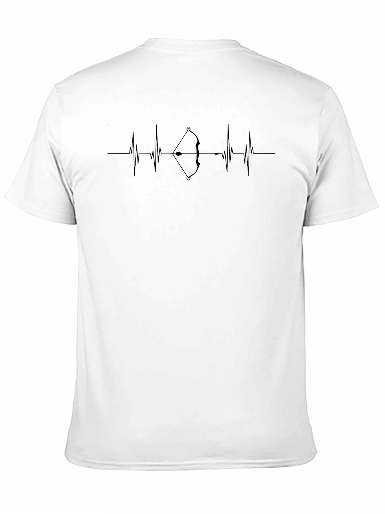 Archery Heartbeat T-Shirt - Black Crew Neck