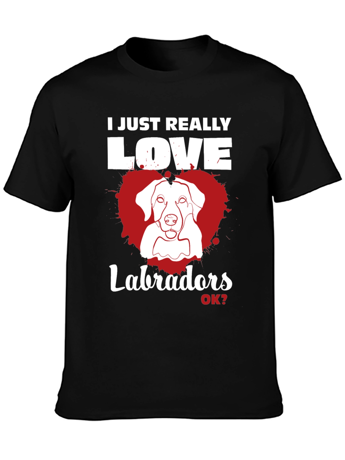 I Love Labradors T-Shirt - Heart Dog Tee