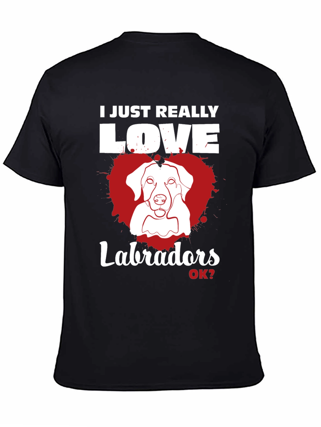 I Love Labradors T-Shirt - Heart Dog Tee