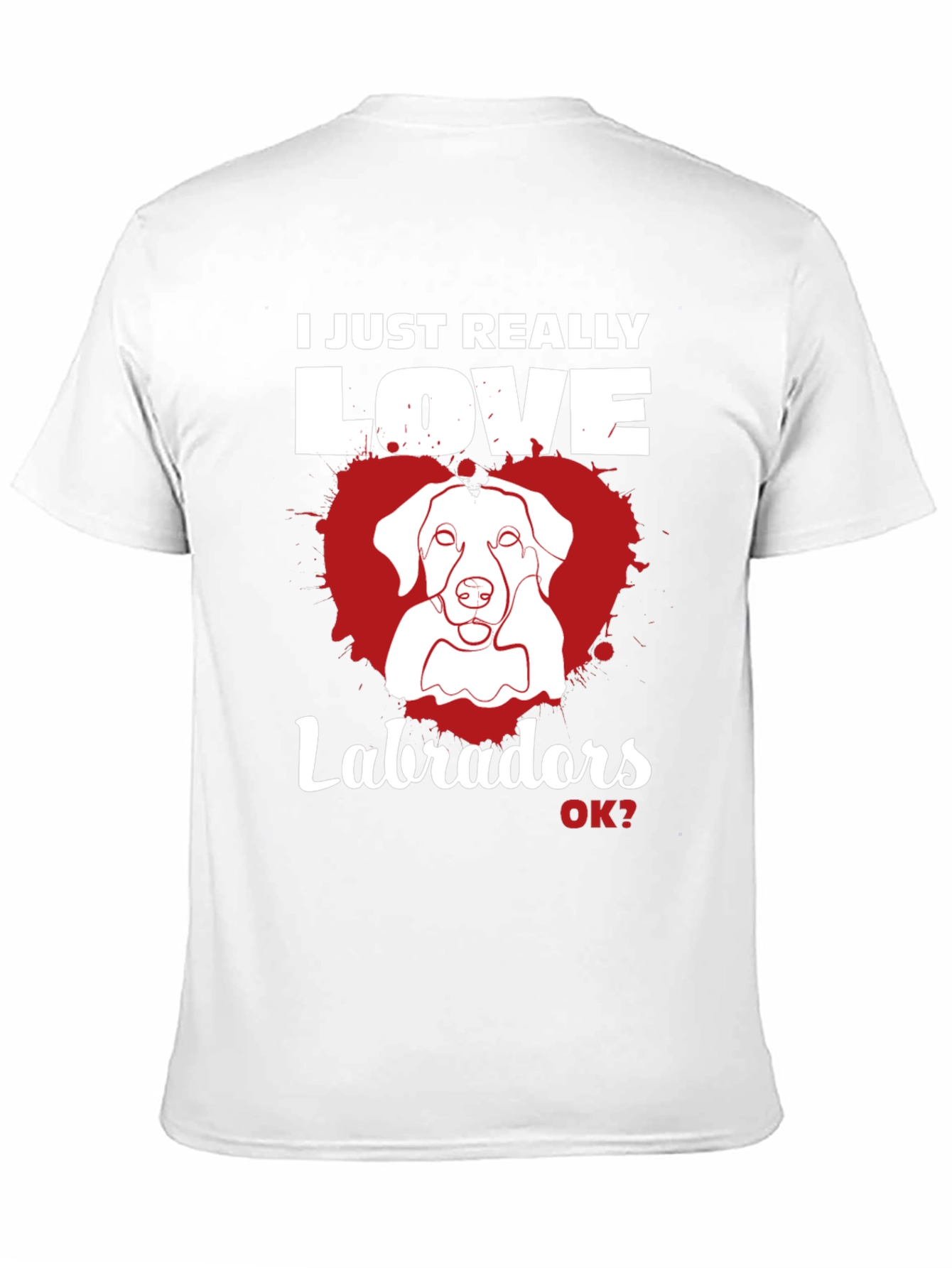 I Love Labradors T-Shirt - Heart Dog Tee