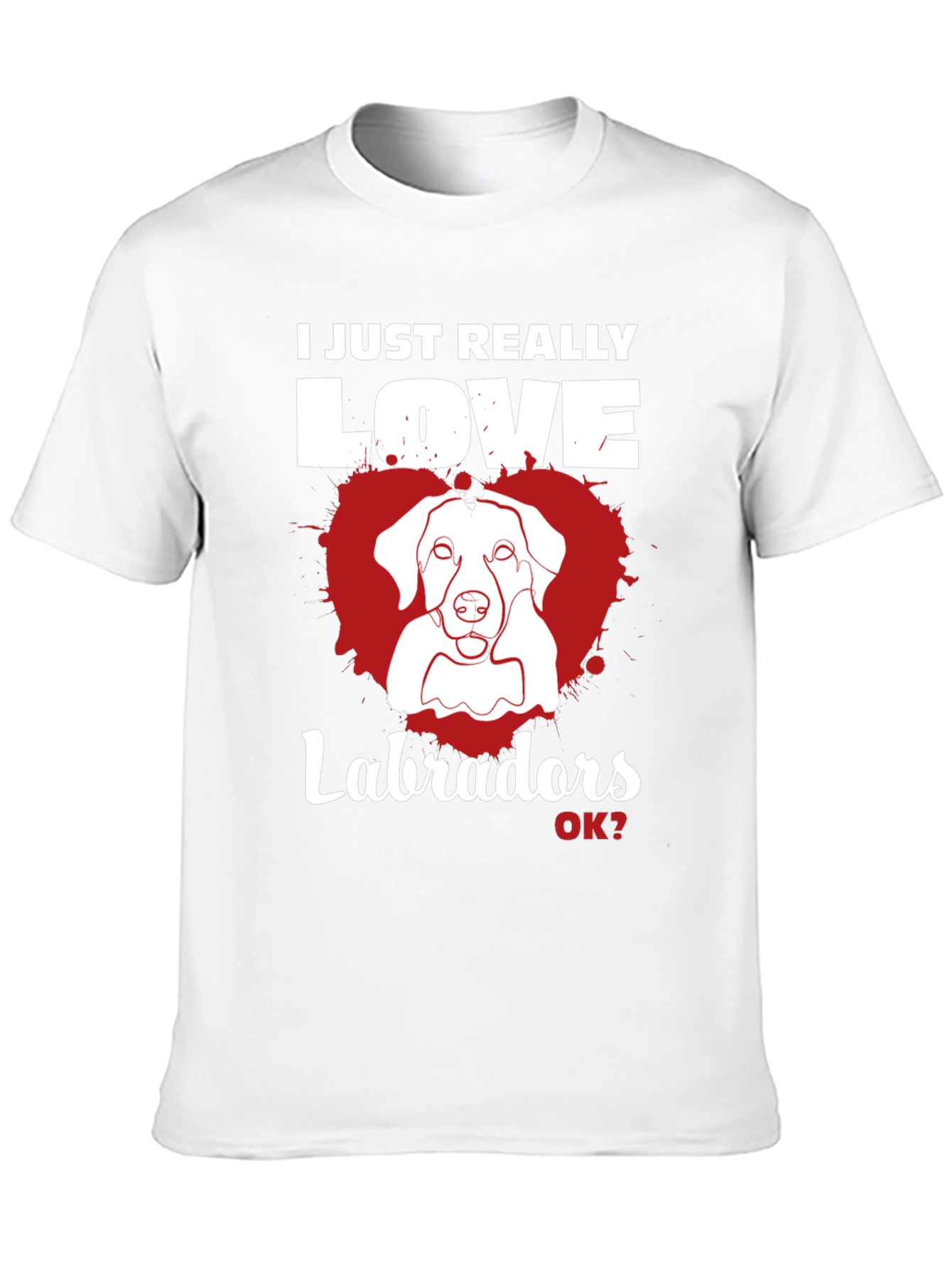 I Love Labradors T-Shirt - Heart Dog Tee