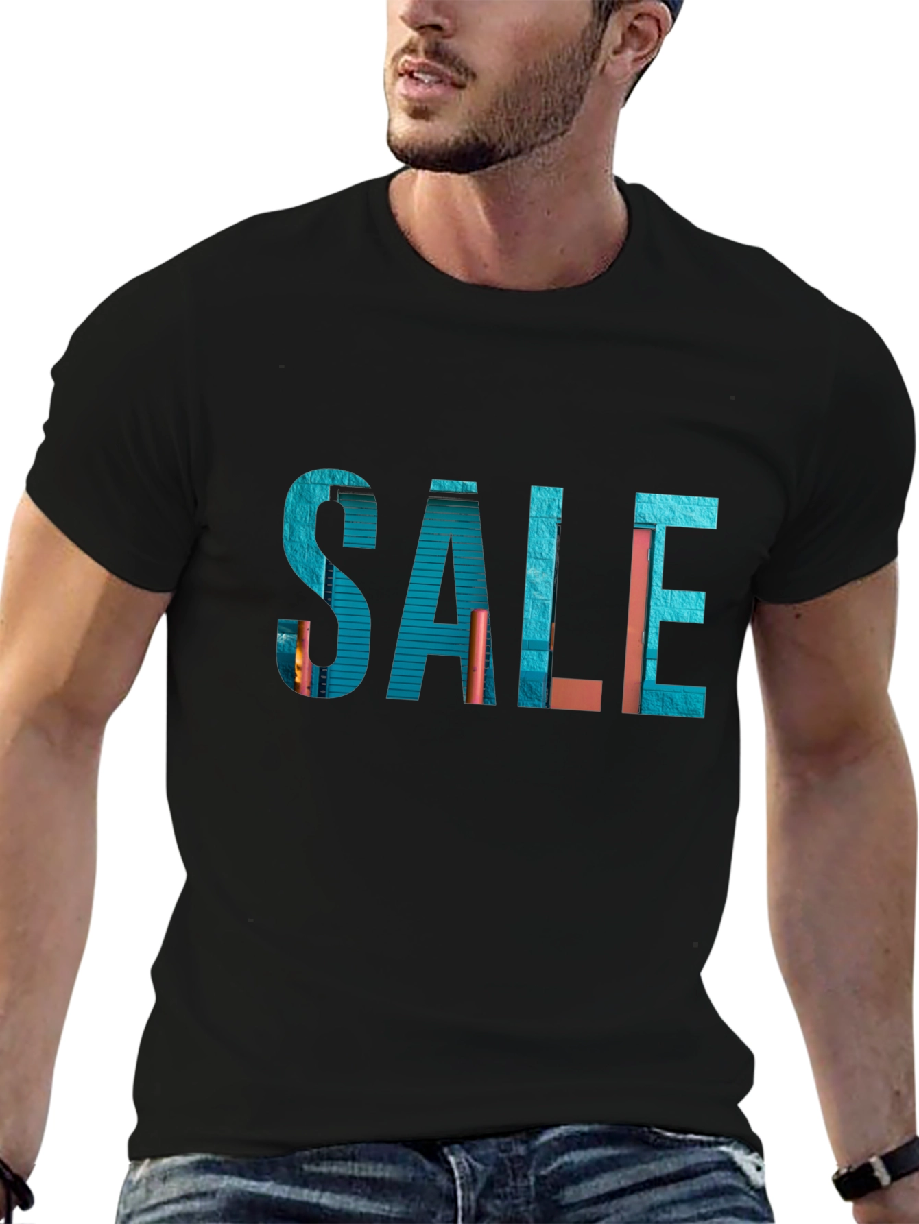 Sale Graphic Black T-Shirt