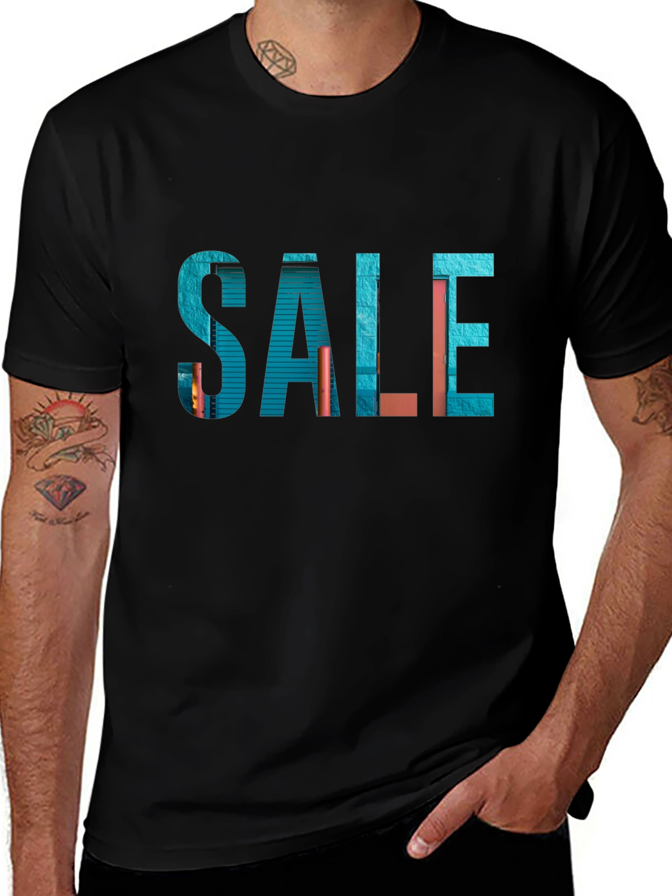 Sale Graphic Black T-Shirt