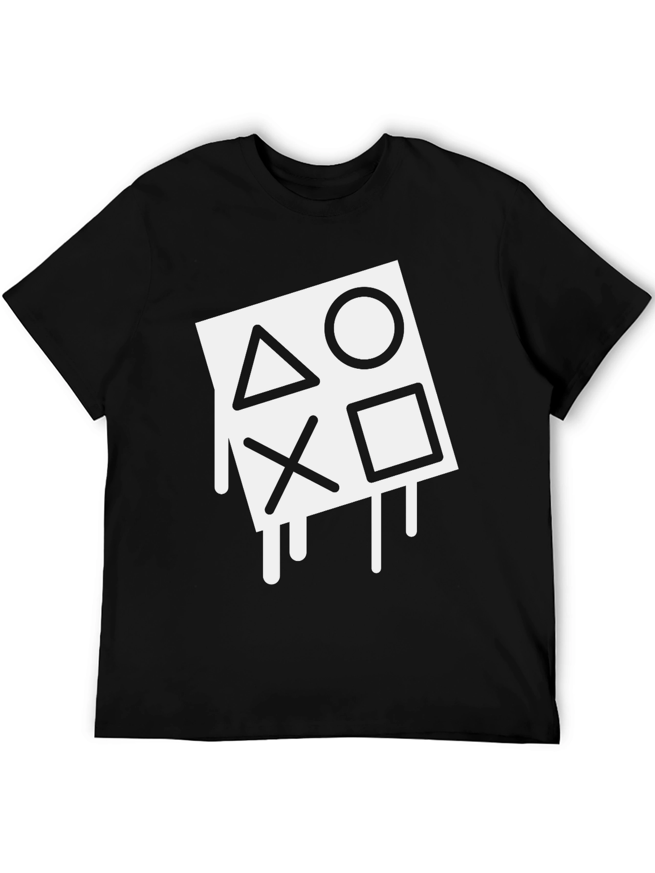 Playstation Symbol Dripping Graphic T-Shirt - Gamer Apparel