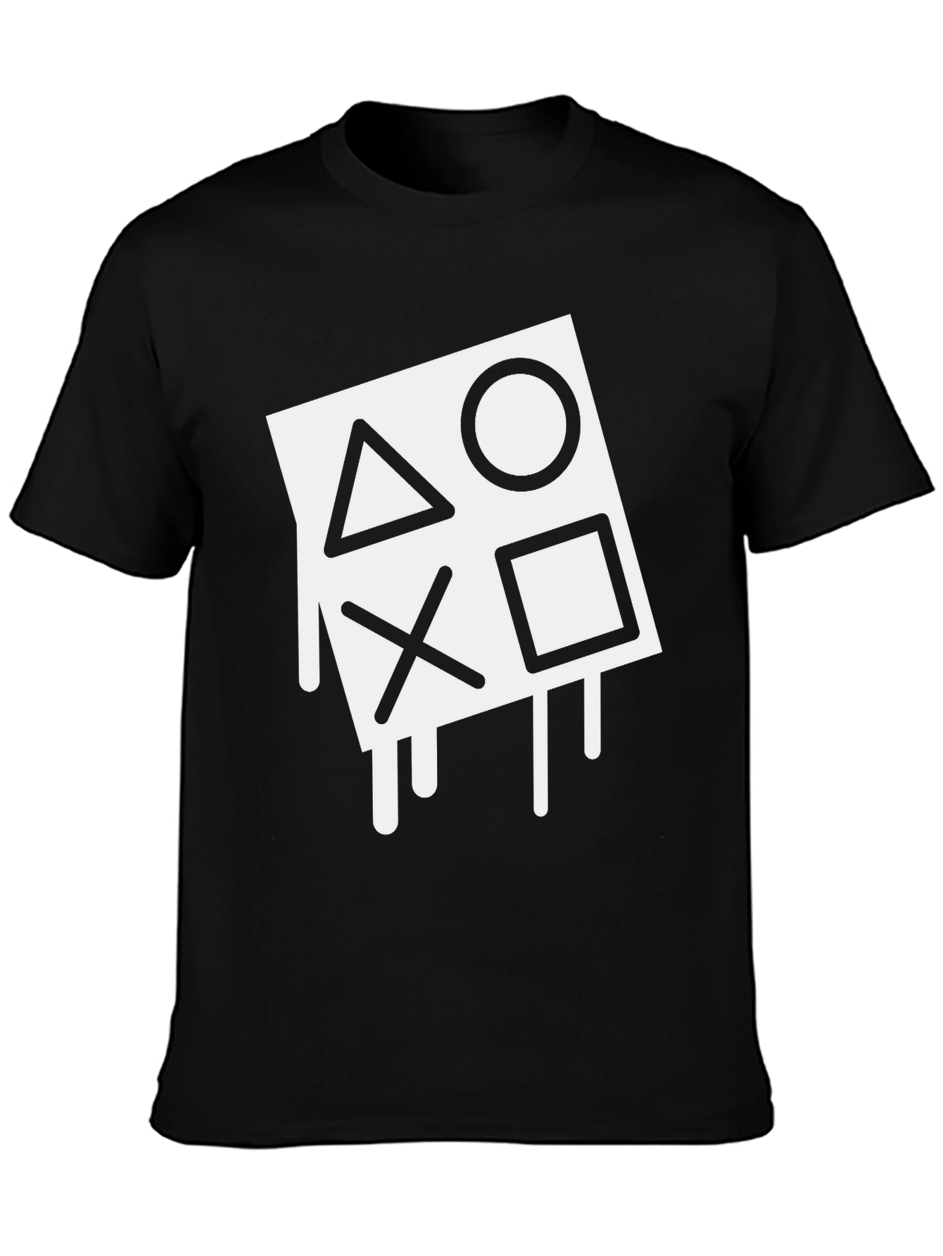 Playstation Symbol Dripping Graphic T-Shirt - Gamer Apparel