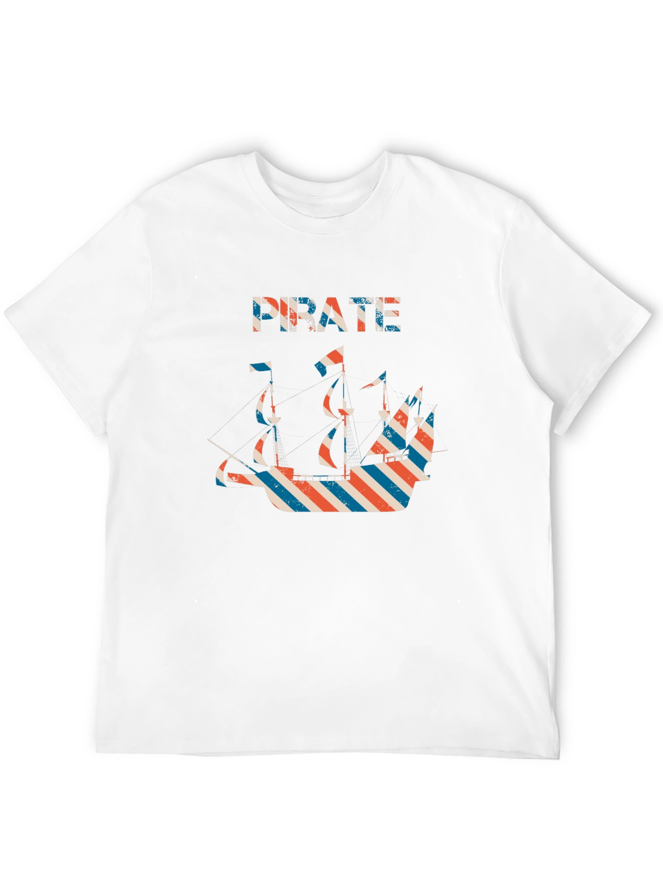 Pirate Ship Graphic Black T-Shirt