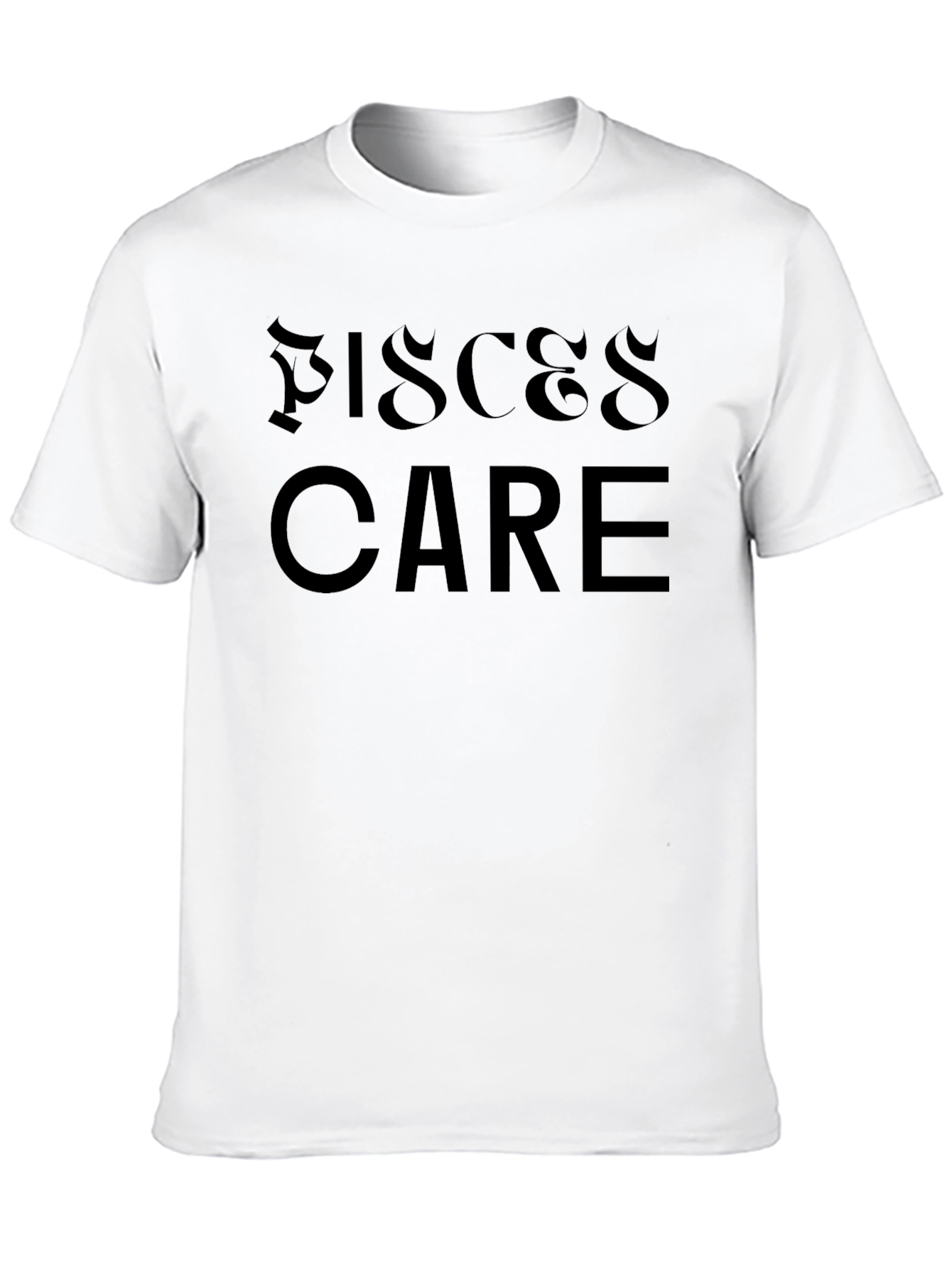 Pisces Care Black Graphic T-Shirt