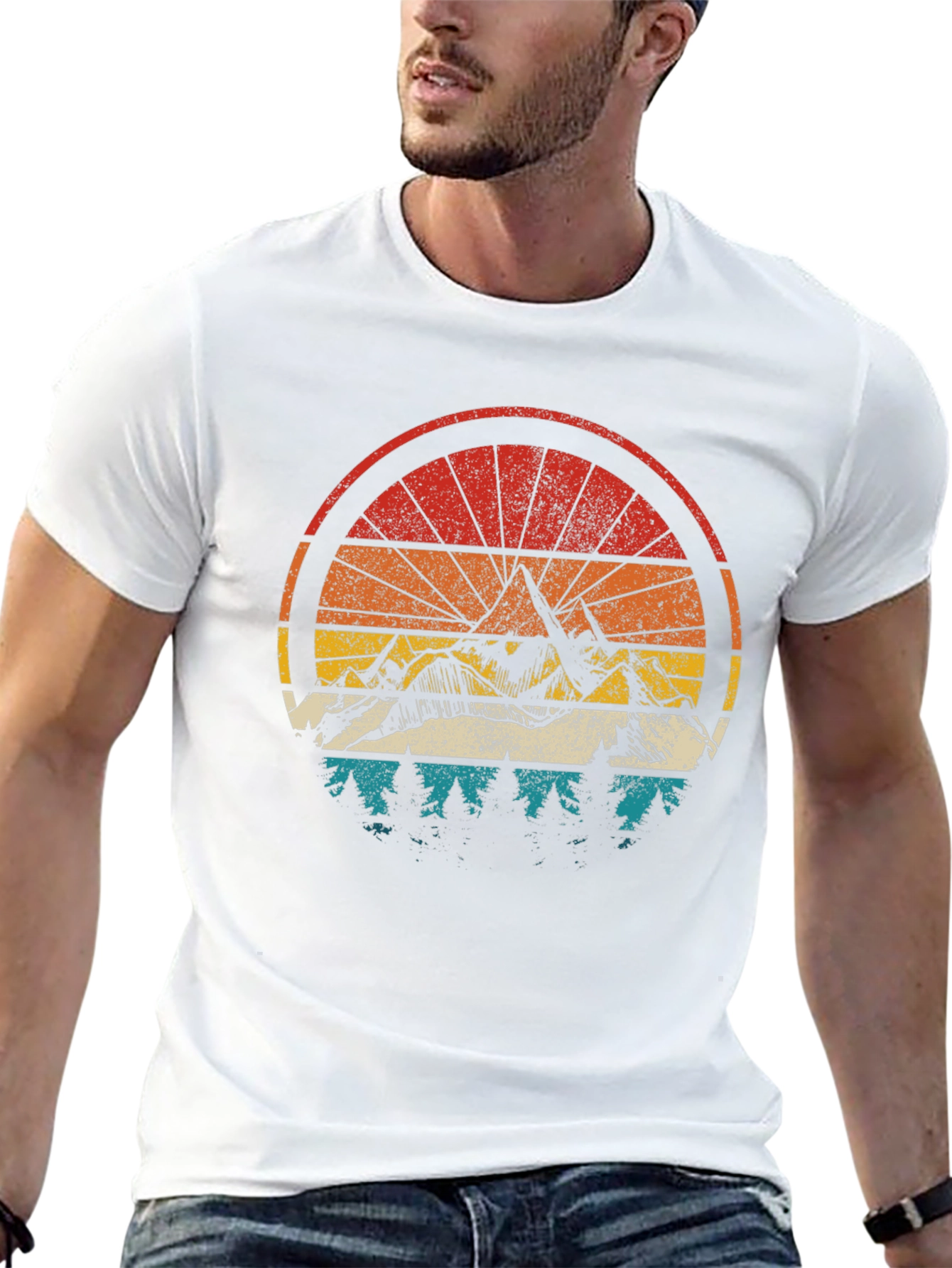Mountain Bike Sunset Graphic Tee