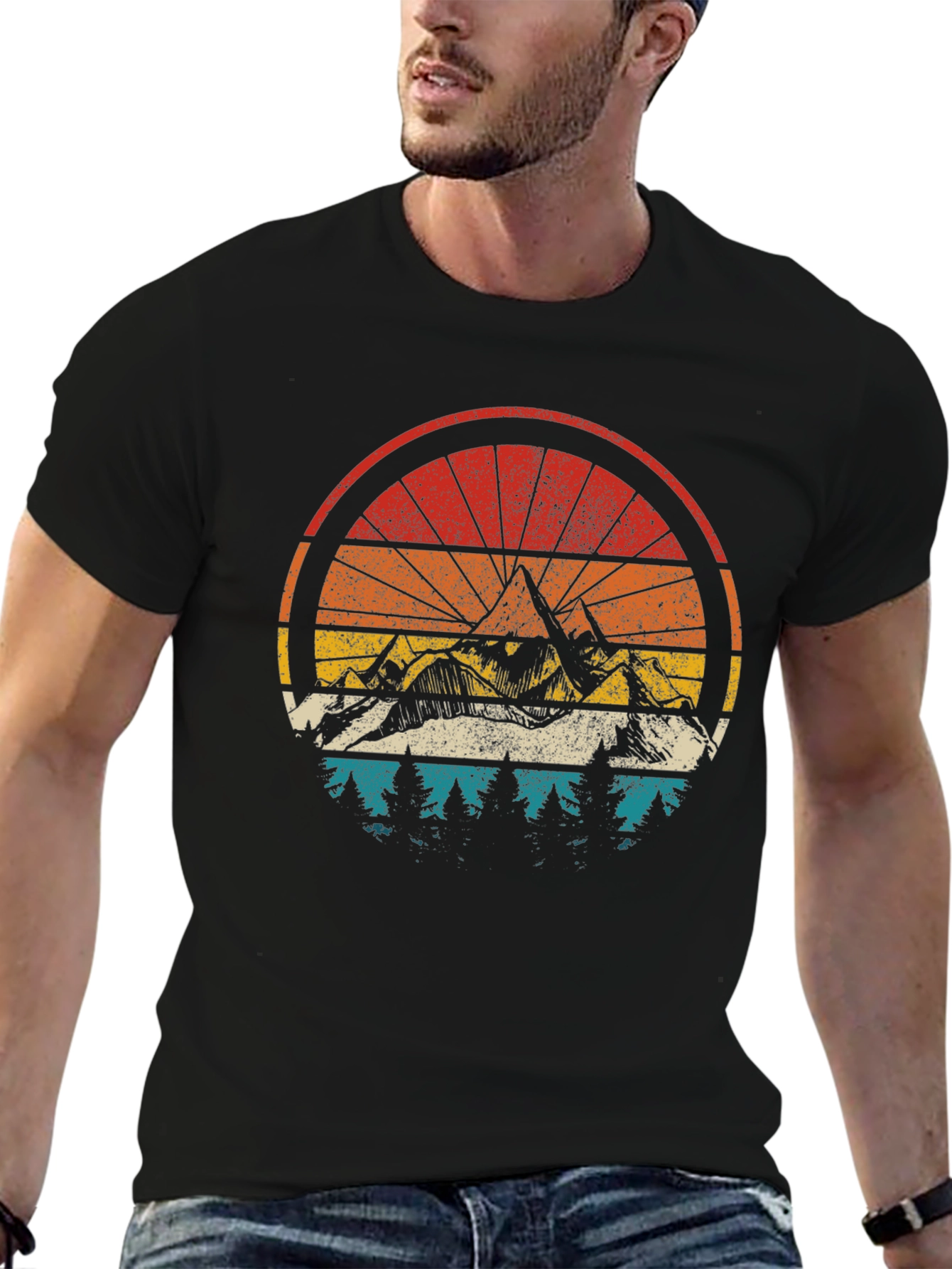 Mountain Bike Sunset Graphic Tee