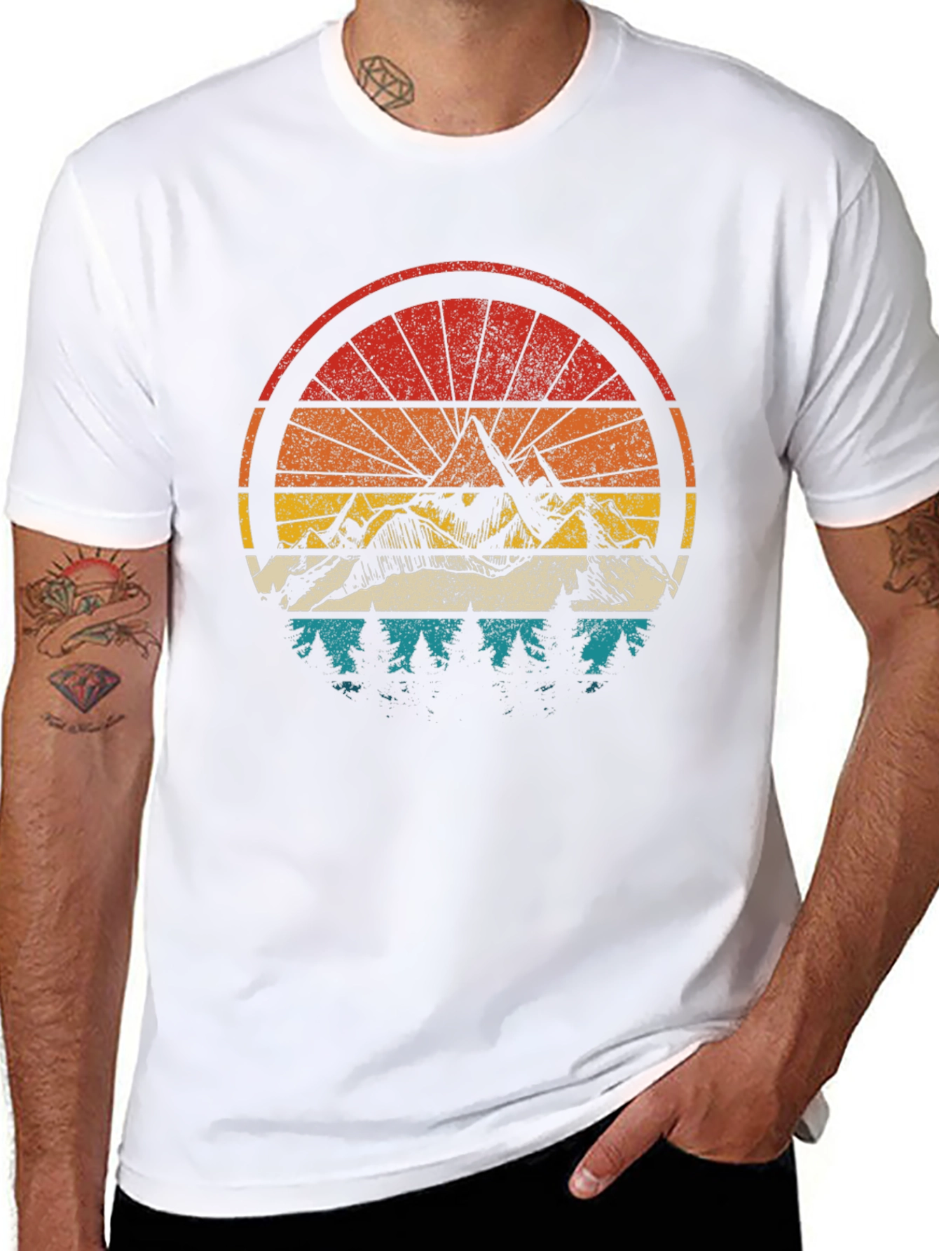 Mountain Bike Sunset Graphic Tee