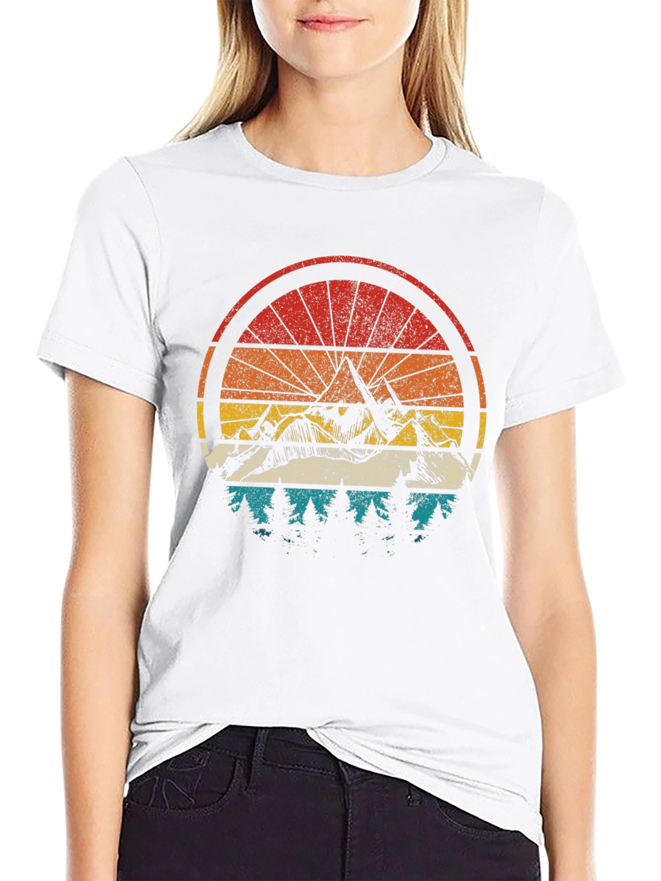 Mountain Bike Sunset Graphic Tee