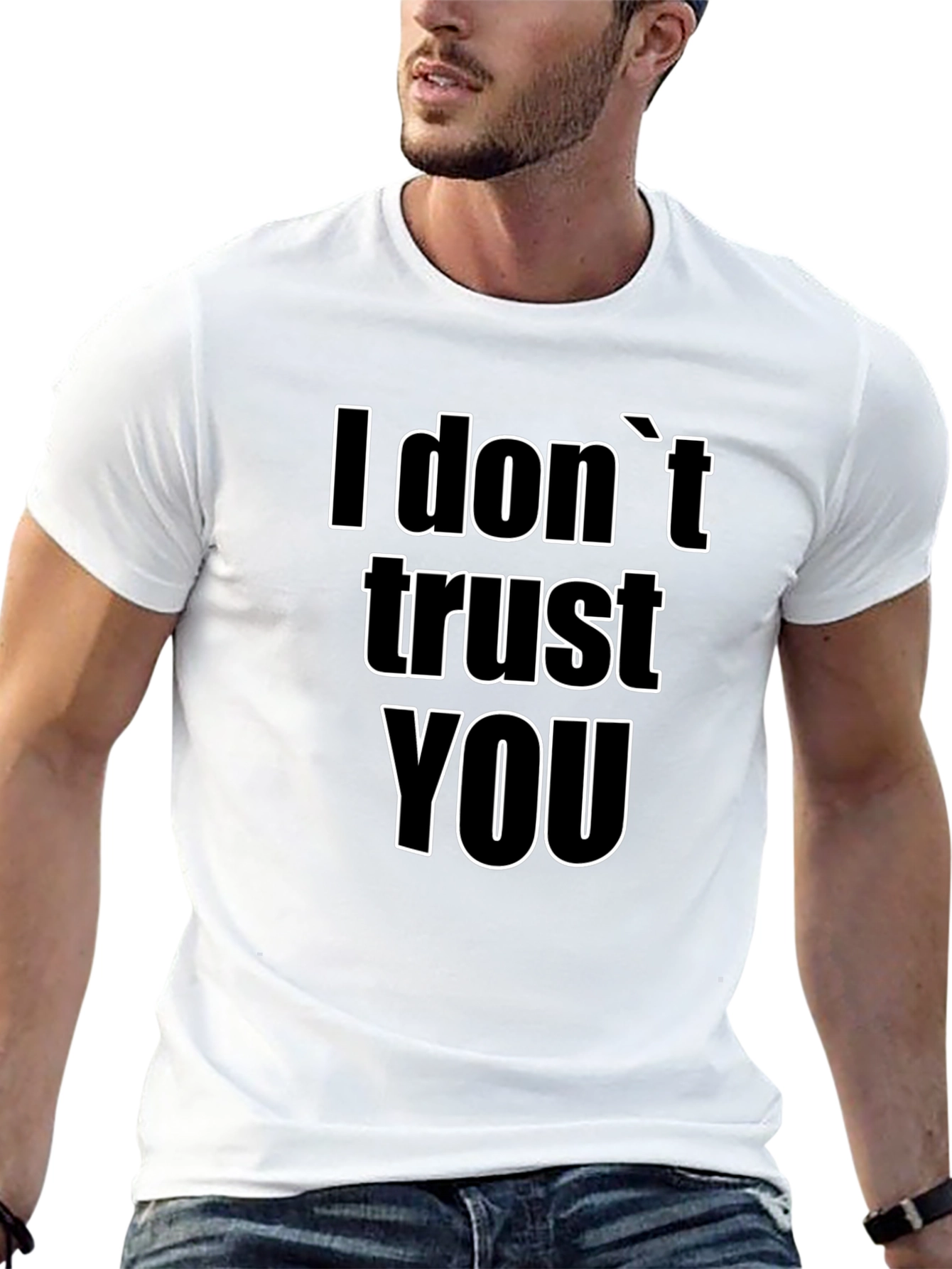 I Dont Trust You Graphic Tee - Black