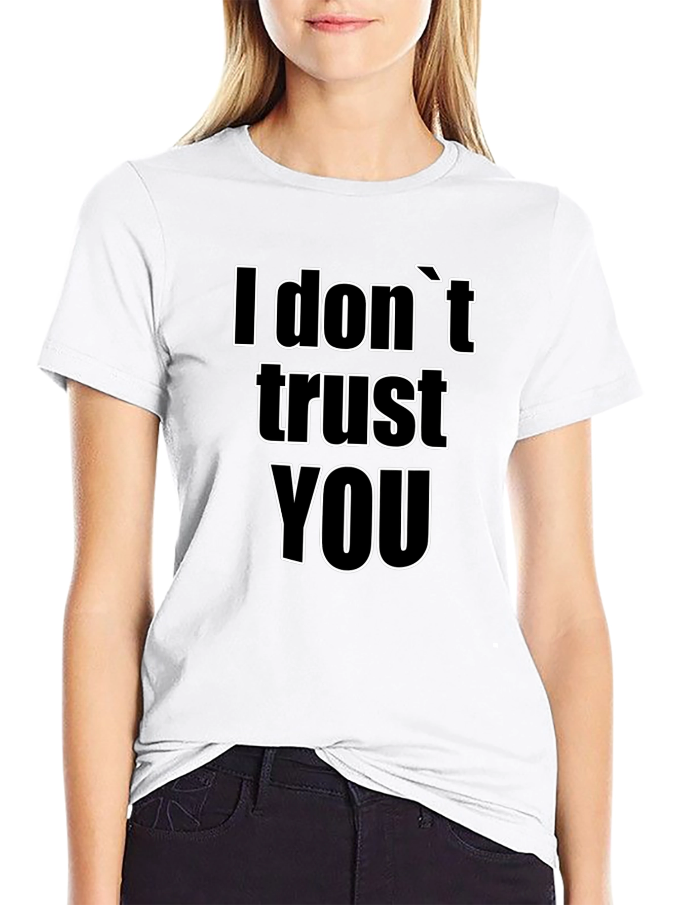 I Dont Trust You Graphic Tee - Black