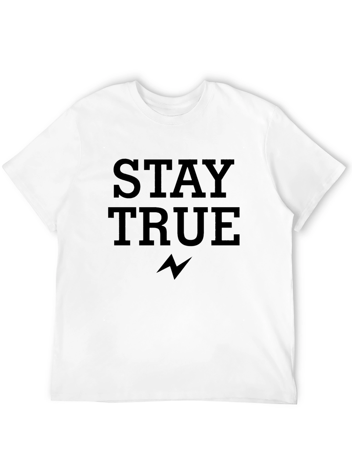 Stay True Black Graphic Tee