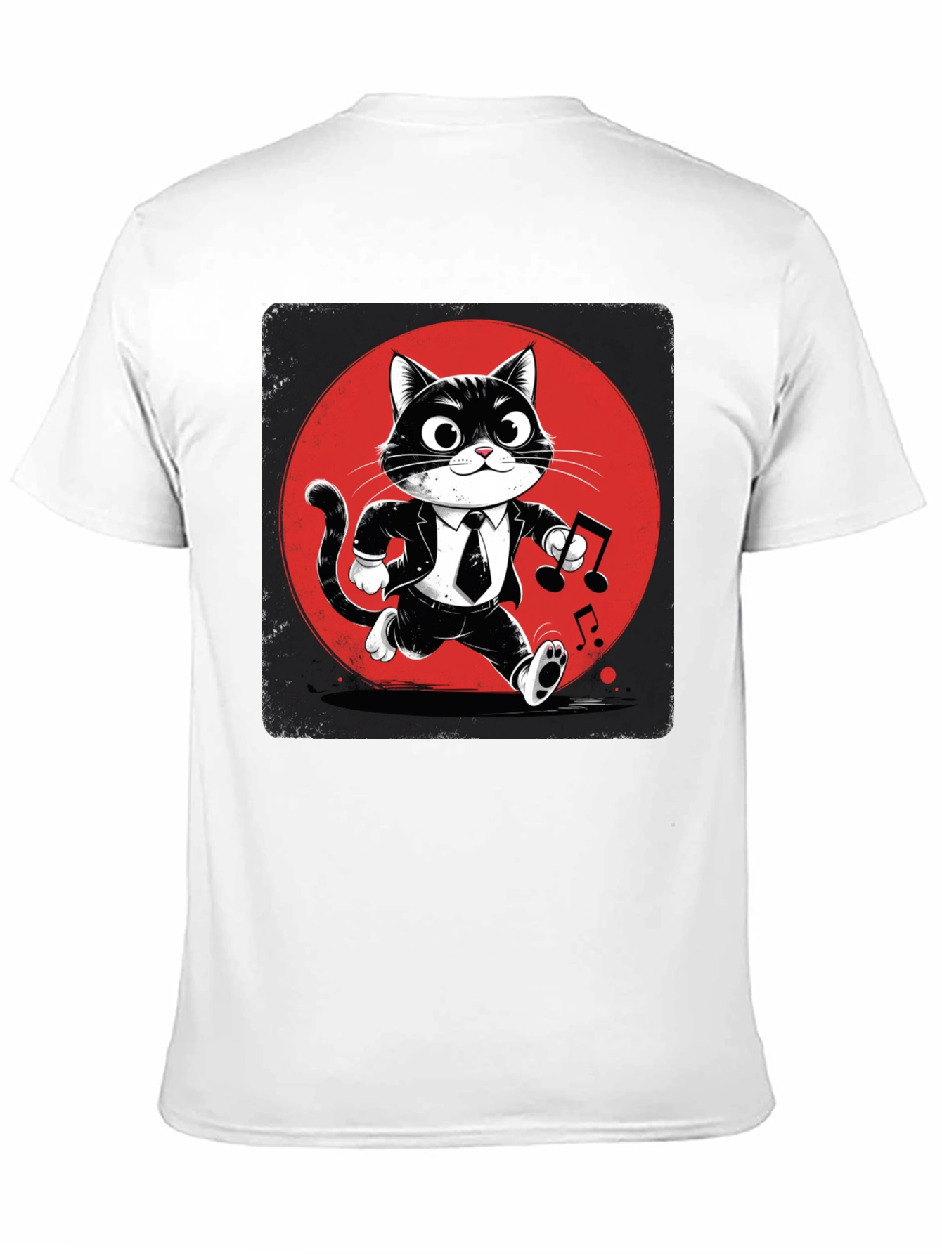 Cool Cat in Suit Graphic T-Shirt