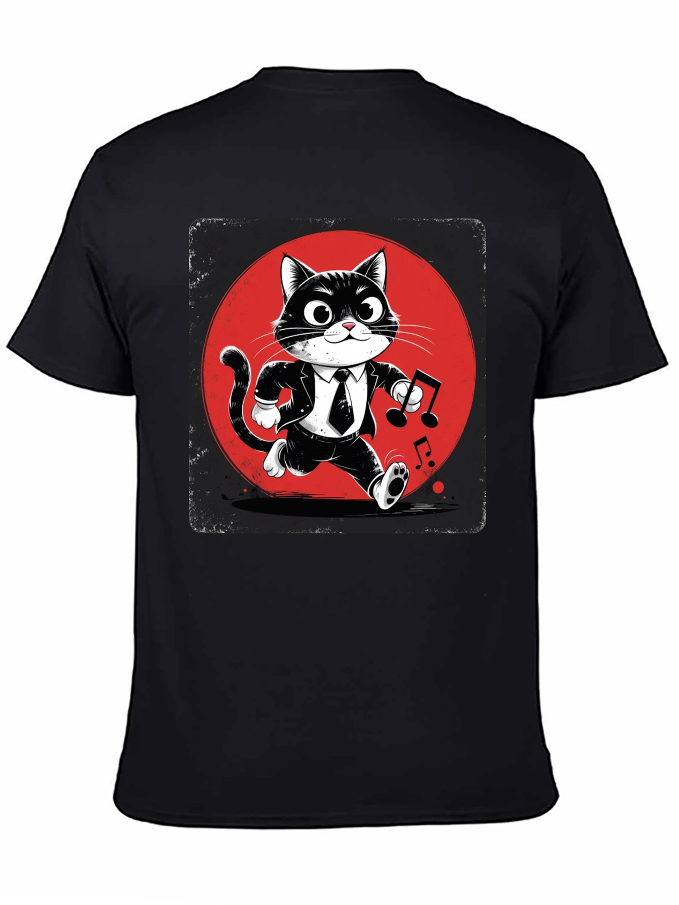 Cool Cat in Suit Graphic T-Shirt