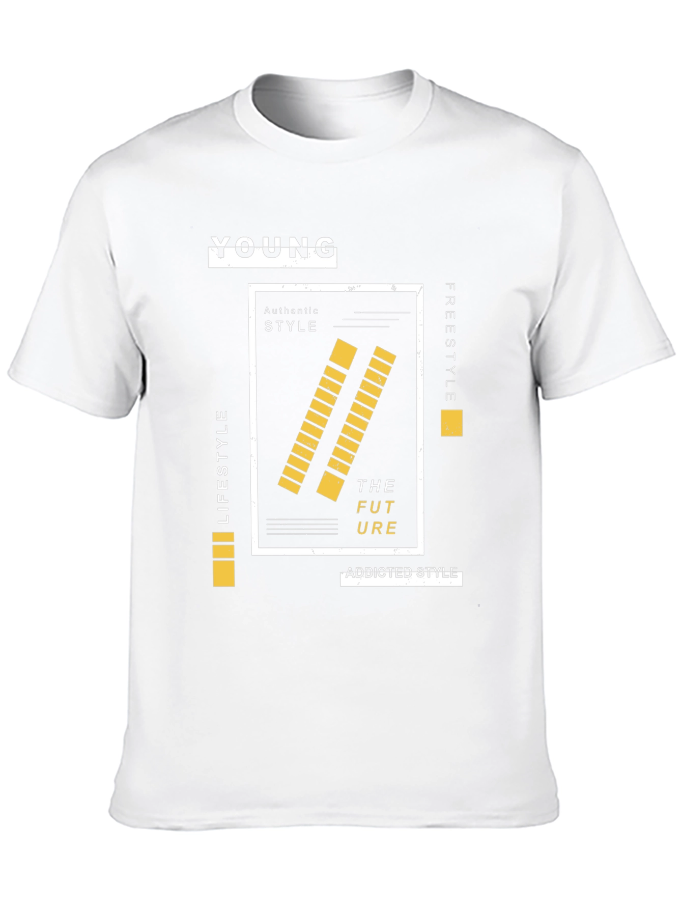 Young Future Graphic Print Mens Black T-shirt