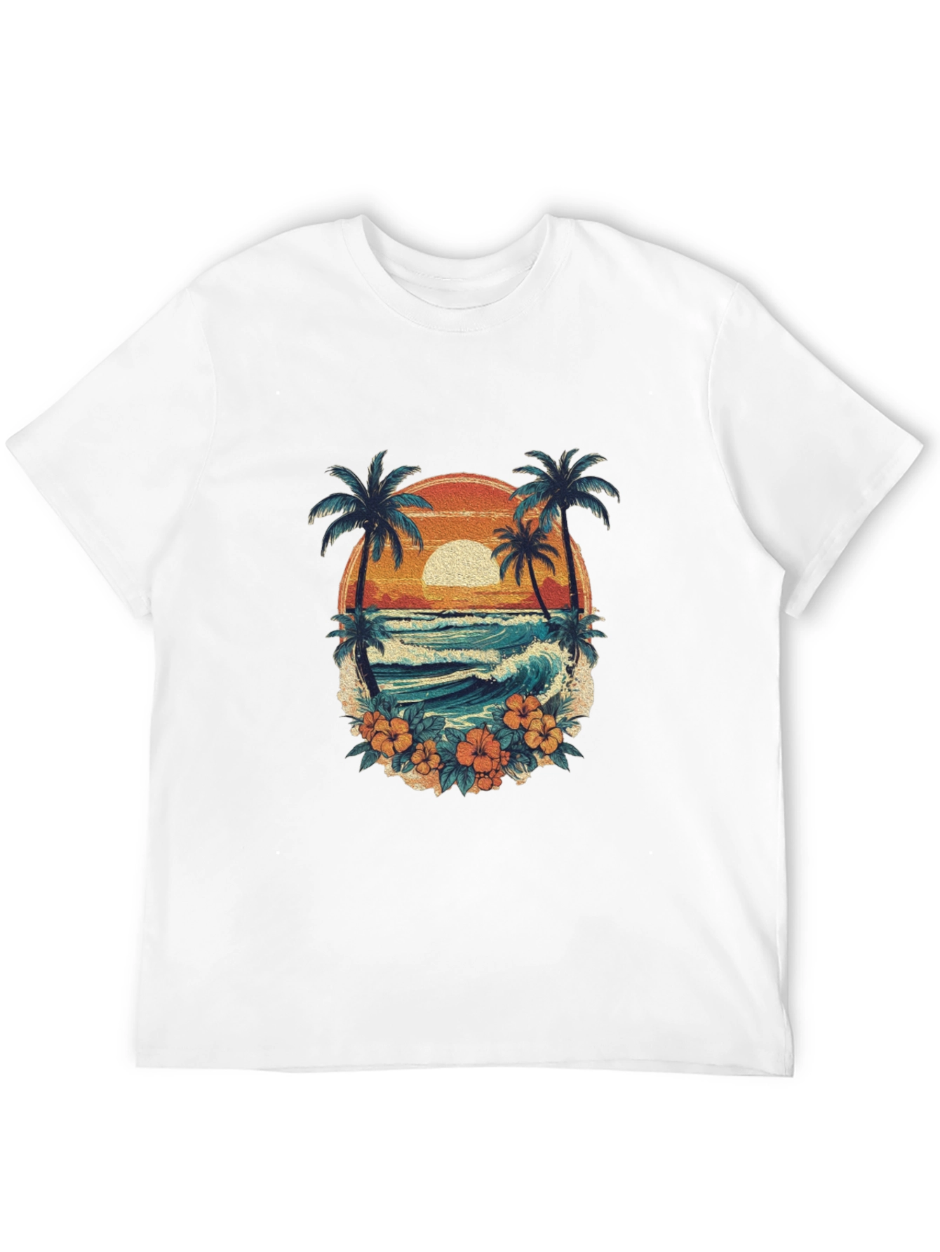 Retro Sunset Beach Graphic Tee
