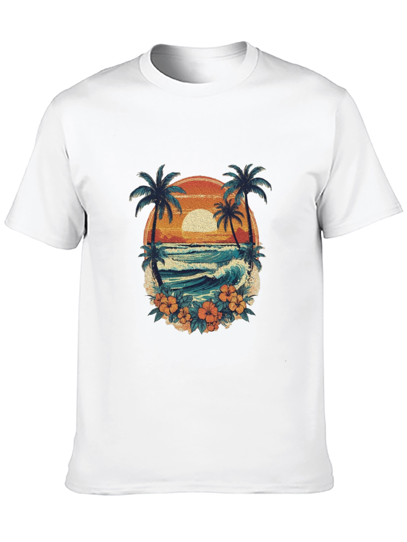 Retro Sunset Beach Graphic Tee