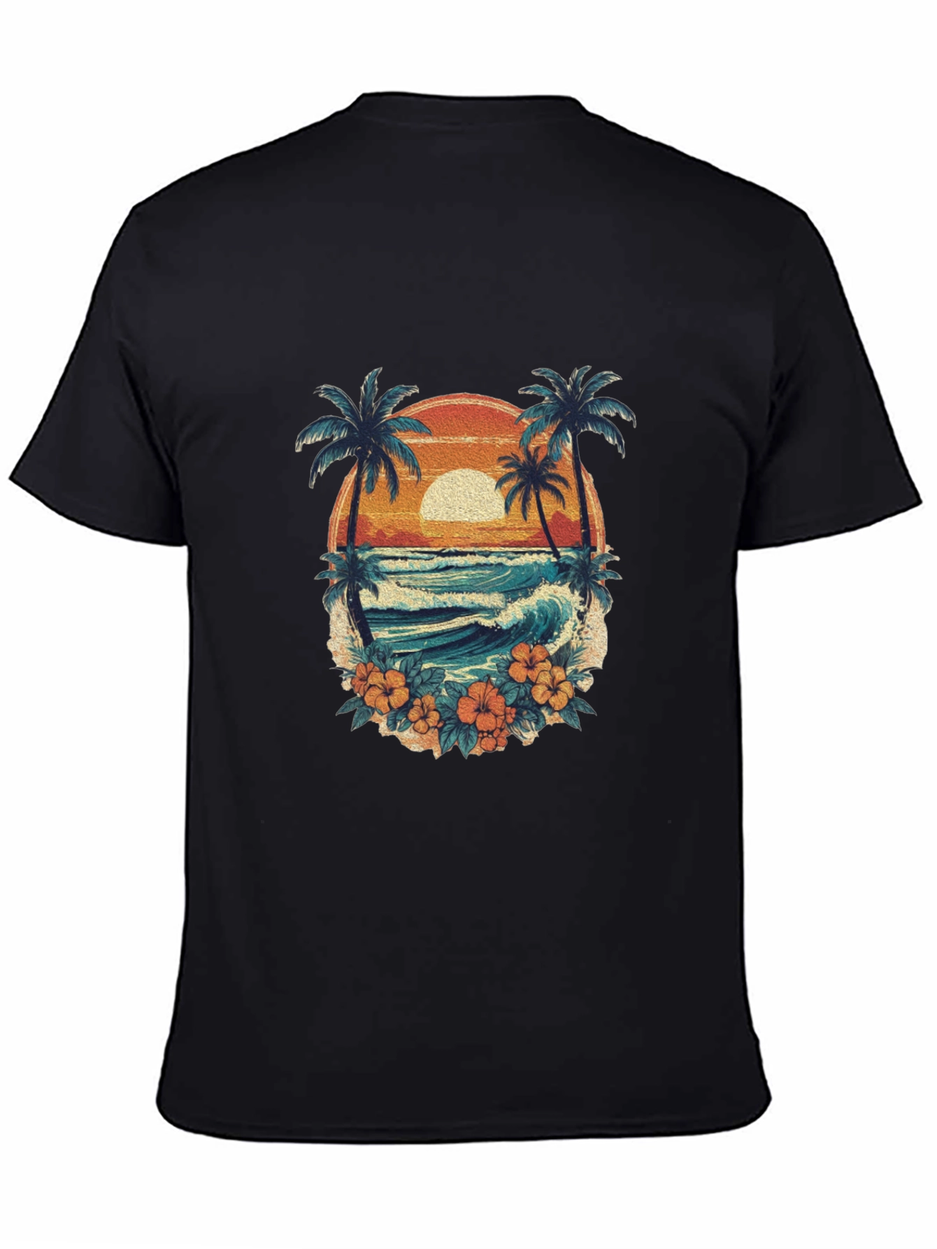 Retro Sunset Beach Graphic Tee