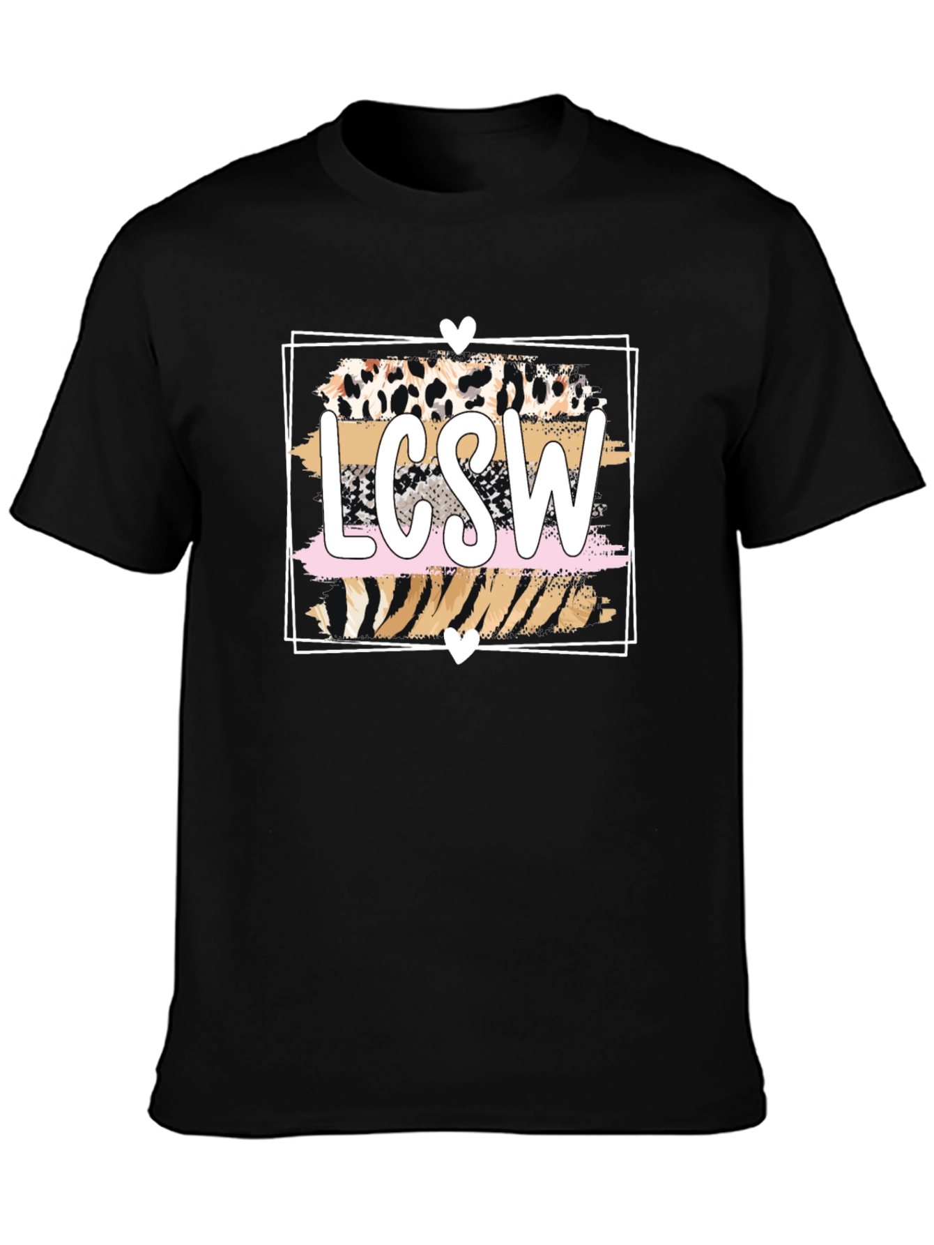 LCSW Animal Print Graphic Tee