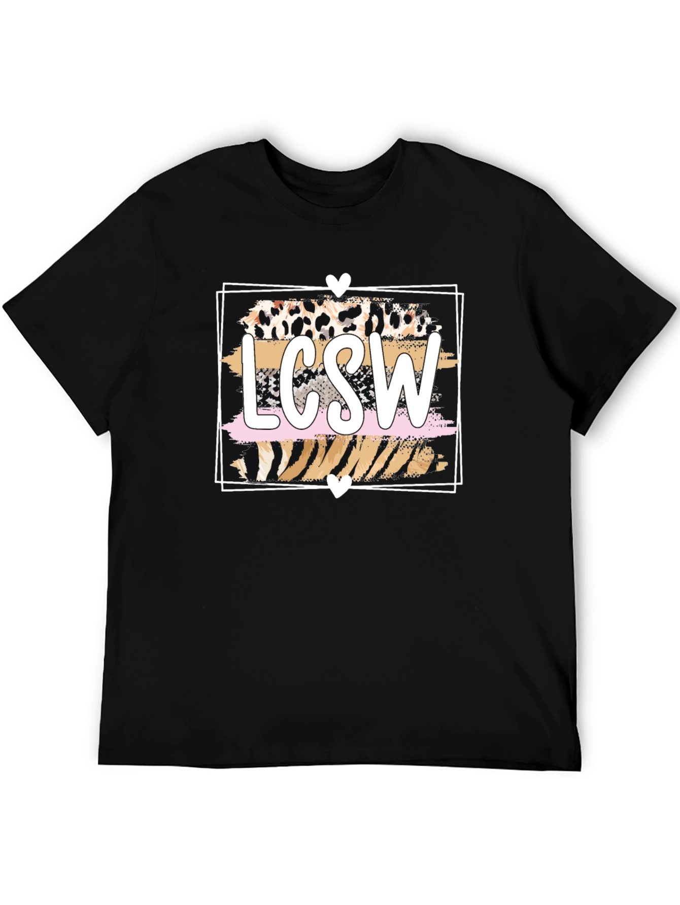 LCSW Animal Print Graphic Tee