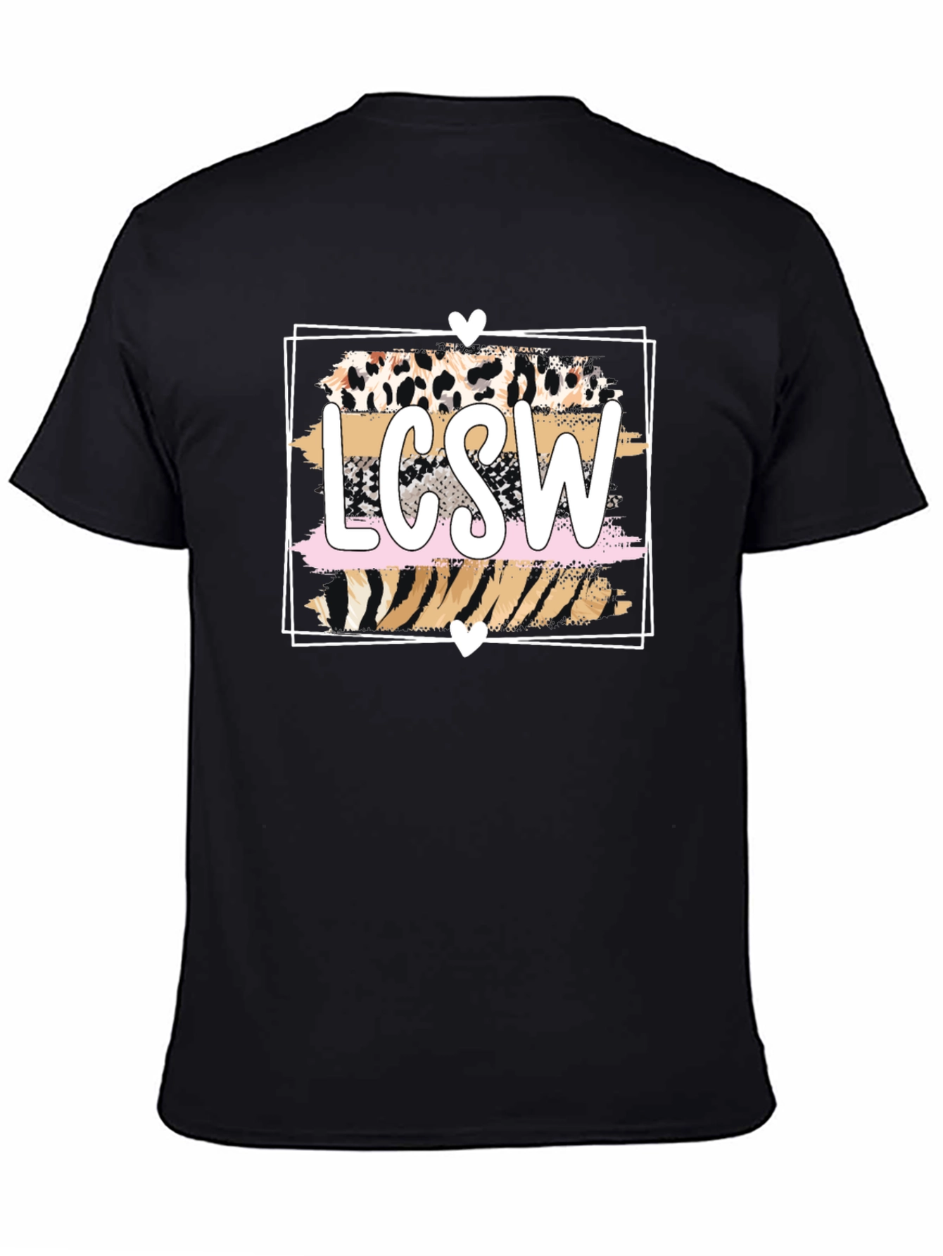 LCSW Animal Print Graphic Tee
