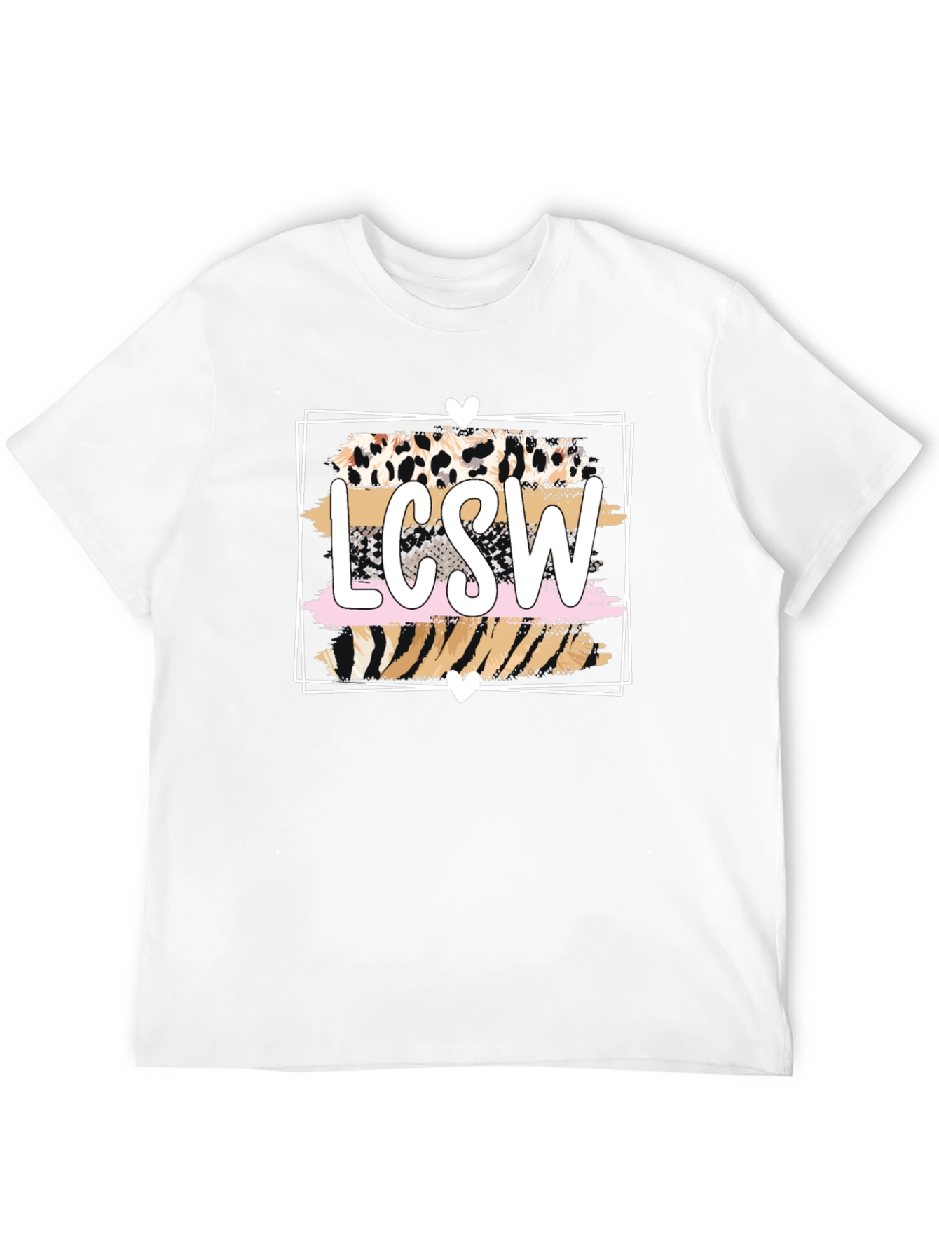 LCSW Animal Print Graphic Tee