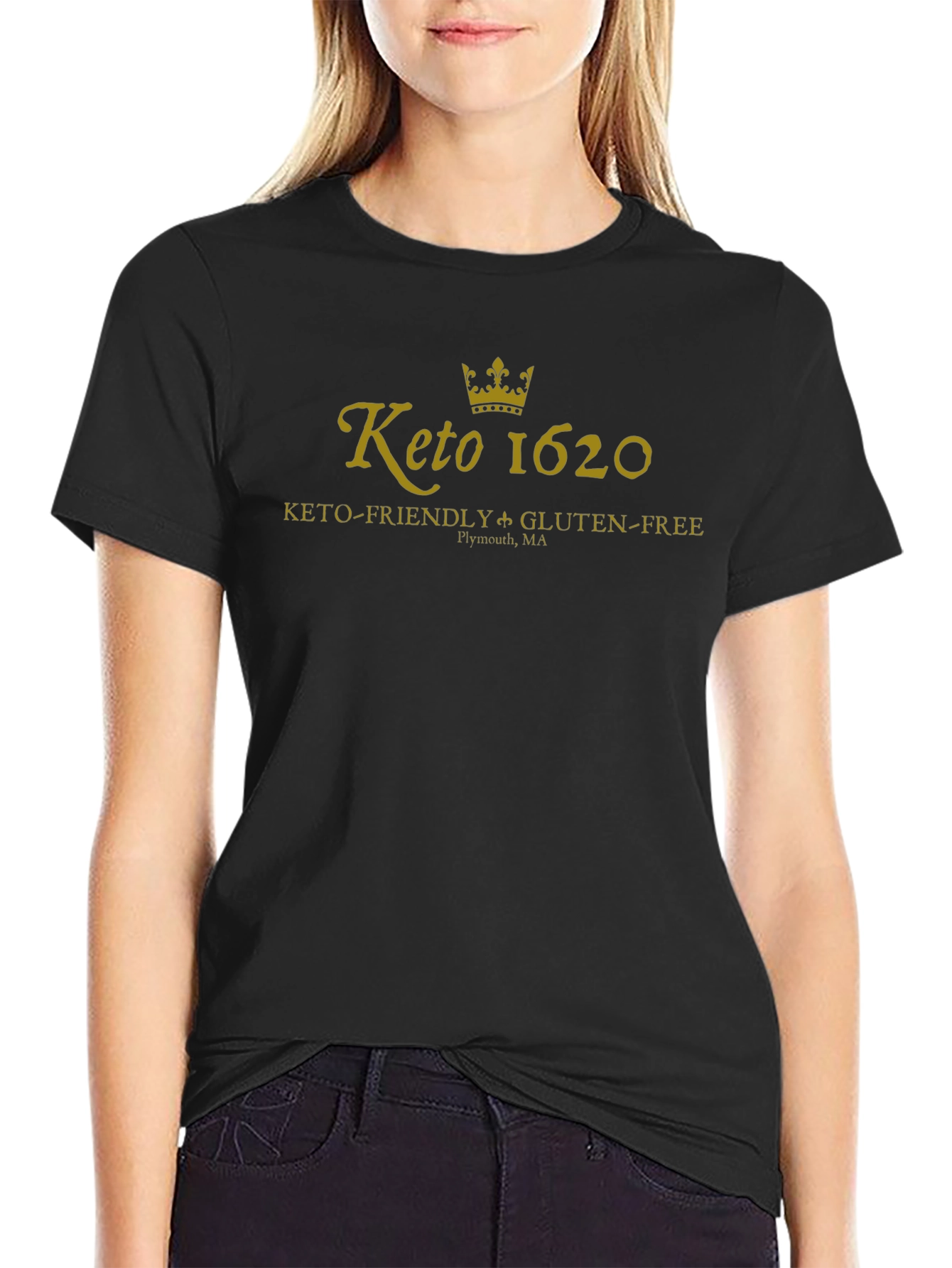 Keto 1620 Black T-Shirt - Keto & Gluten-Free