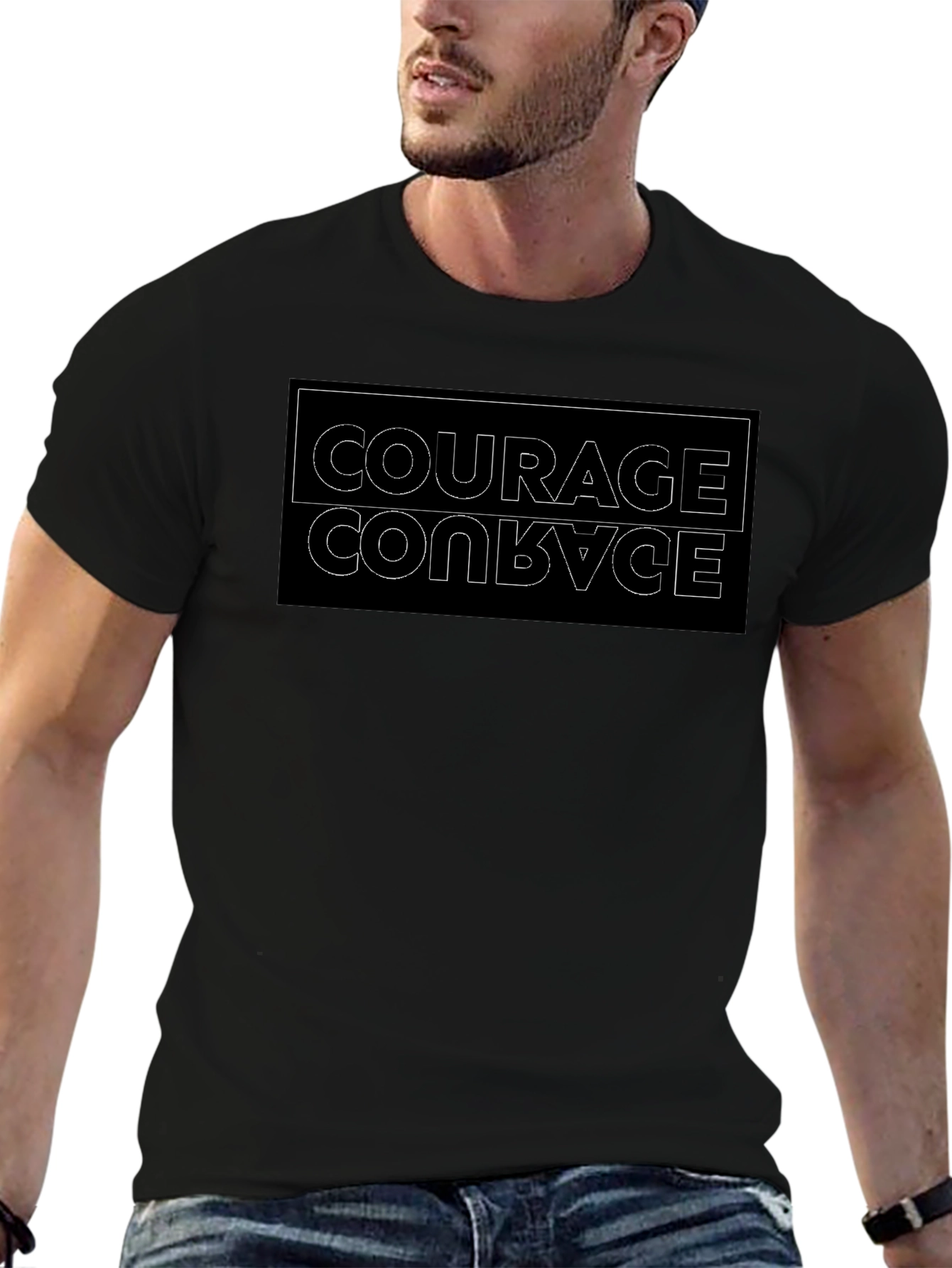 Courage and Conviction Graphic Tee - Black