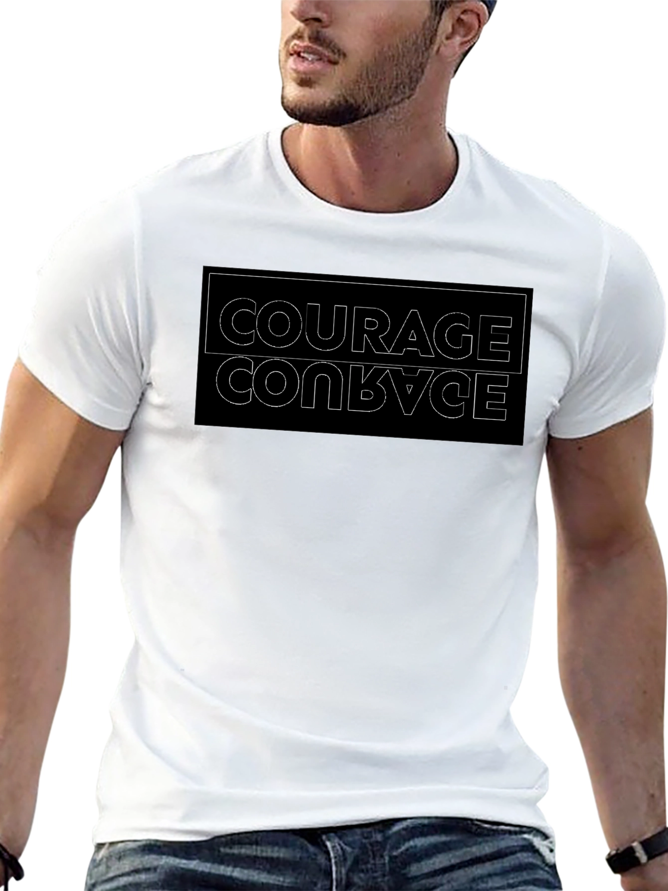 Courage and Conviction Graphic Tee - Black