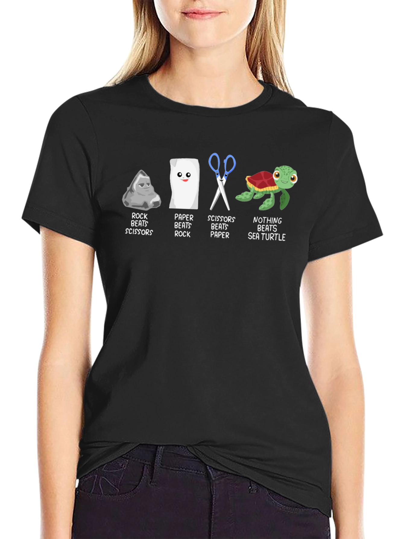 Rock Paper Scissors Sea Turtle T-Shirt