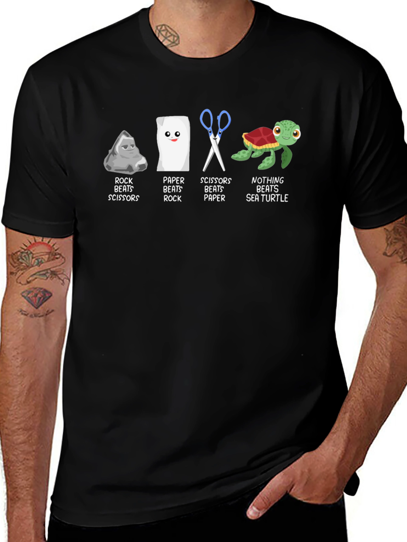 Rock Paper Scissors Sea Turtle T-Shirt
