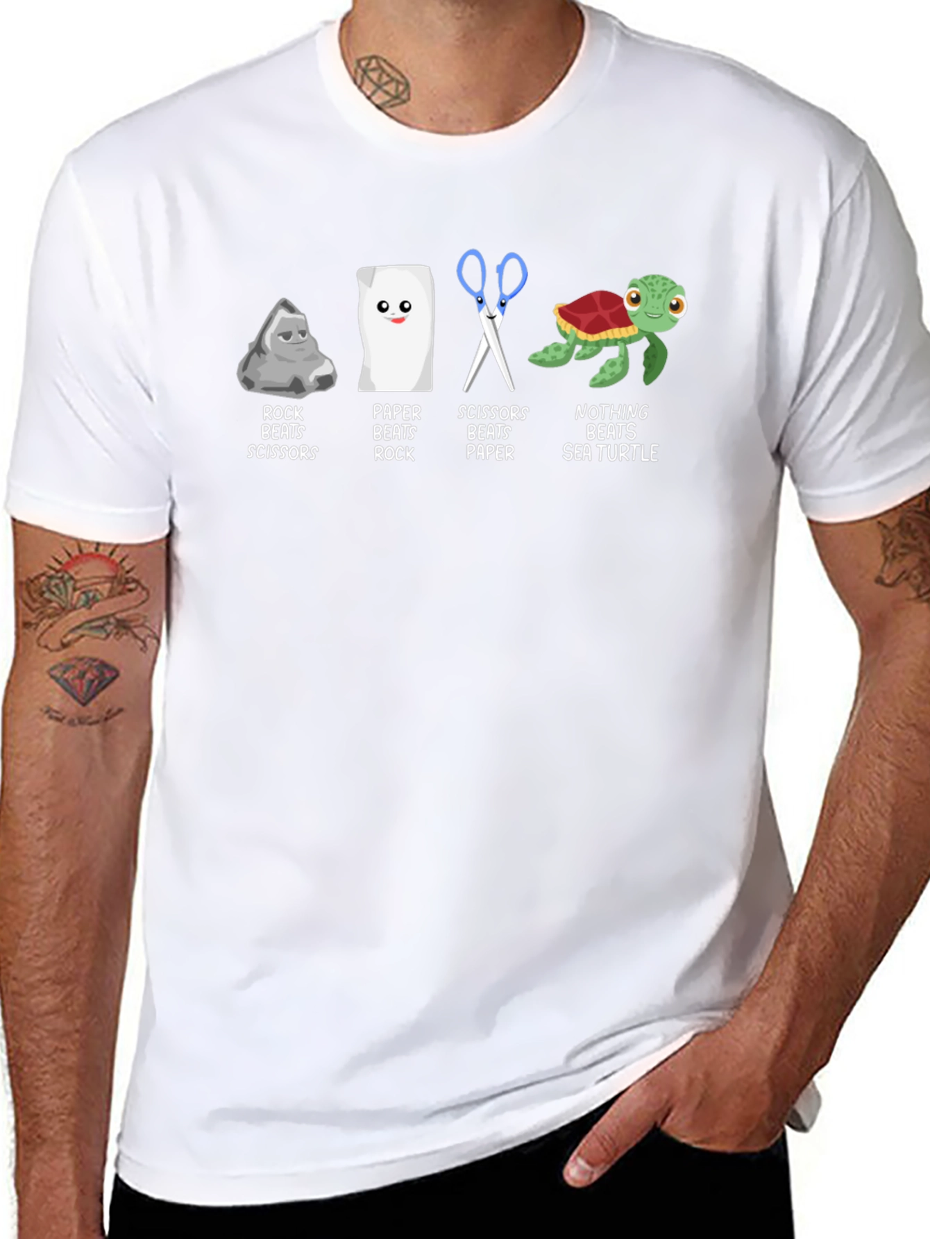 Rock Paper Scissors Sea Turtle T-Shirt
