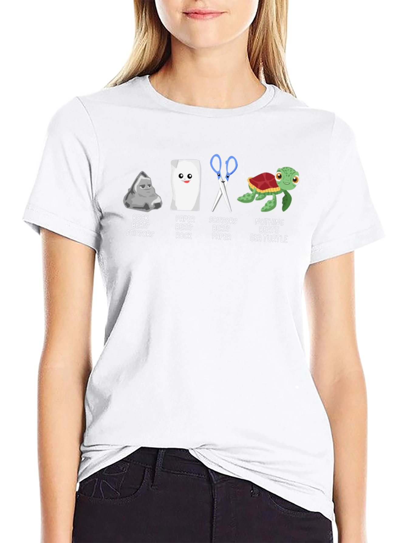 Rock Paper Scissors Sea Turtle T-Shirt