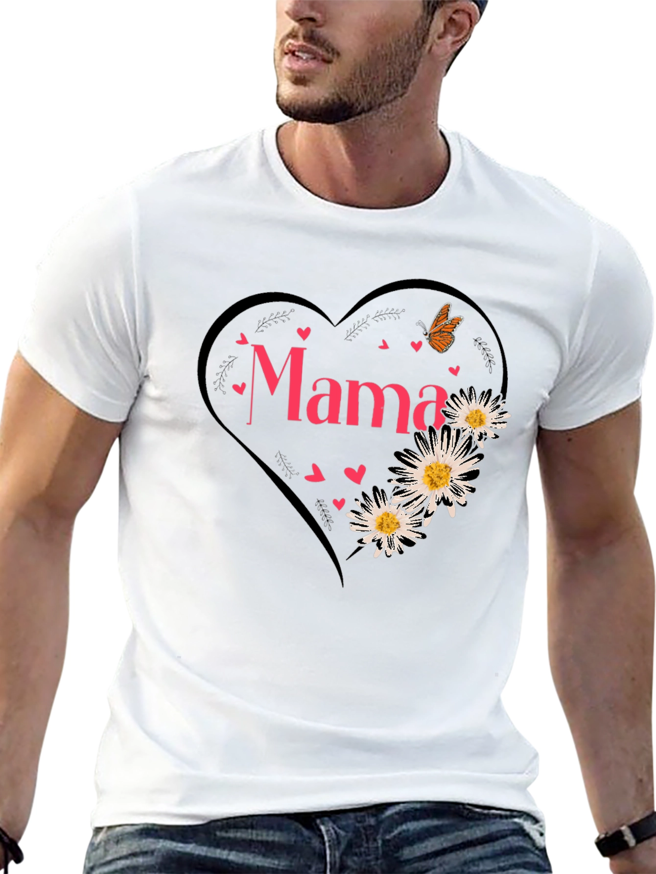 Mama Heart Graphic Tee - Cute Mothers Day Shirt