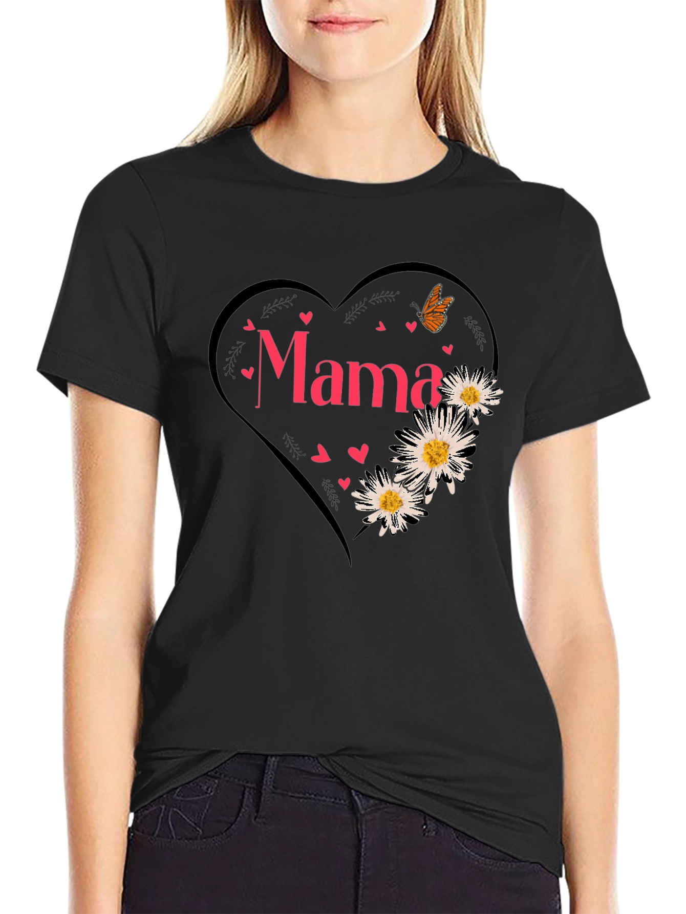 Mama Heart Graphic Tee - Cute Mothers Day Shirt