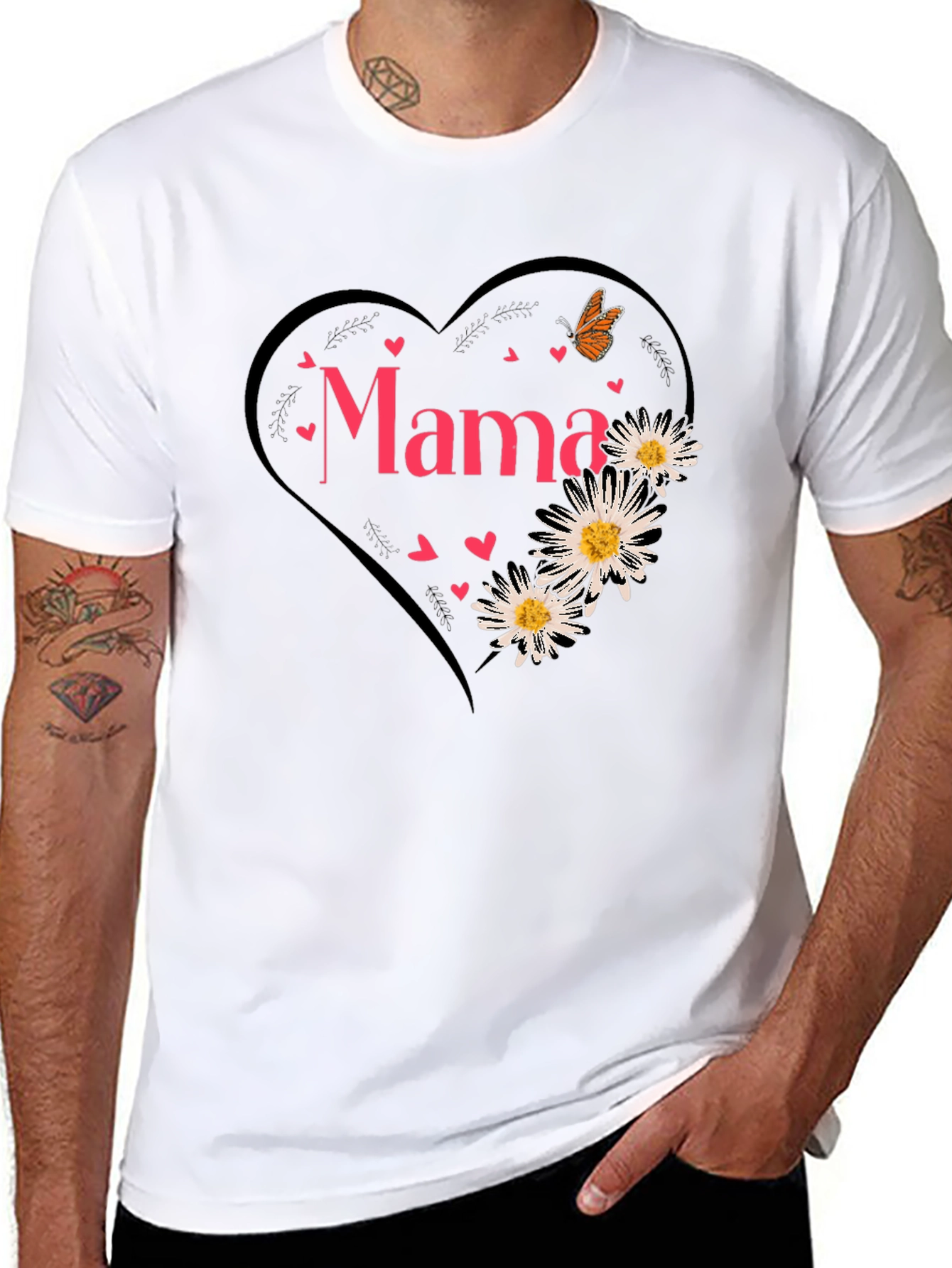 Mama Heart Graphic Tee - Cute Mothers Day Shirt
