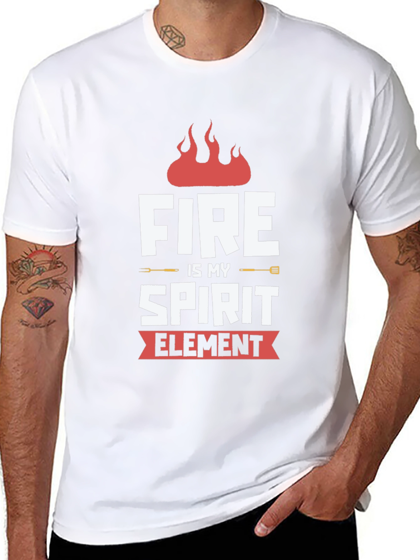 Fire Is My Spirit Element Graphic T-Shirt