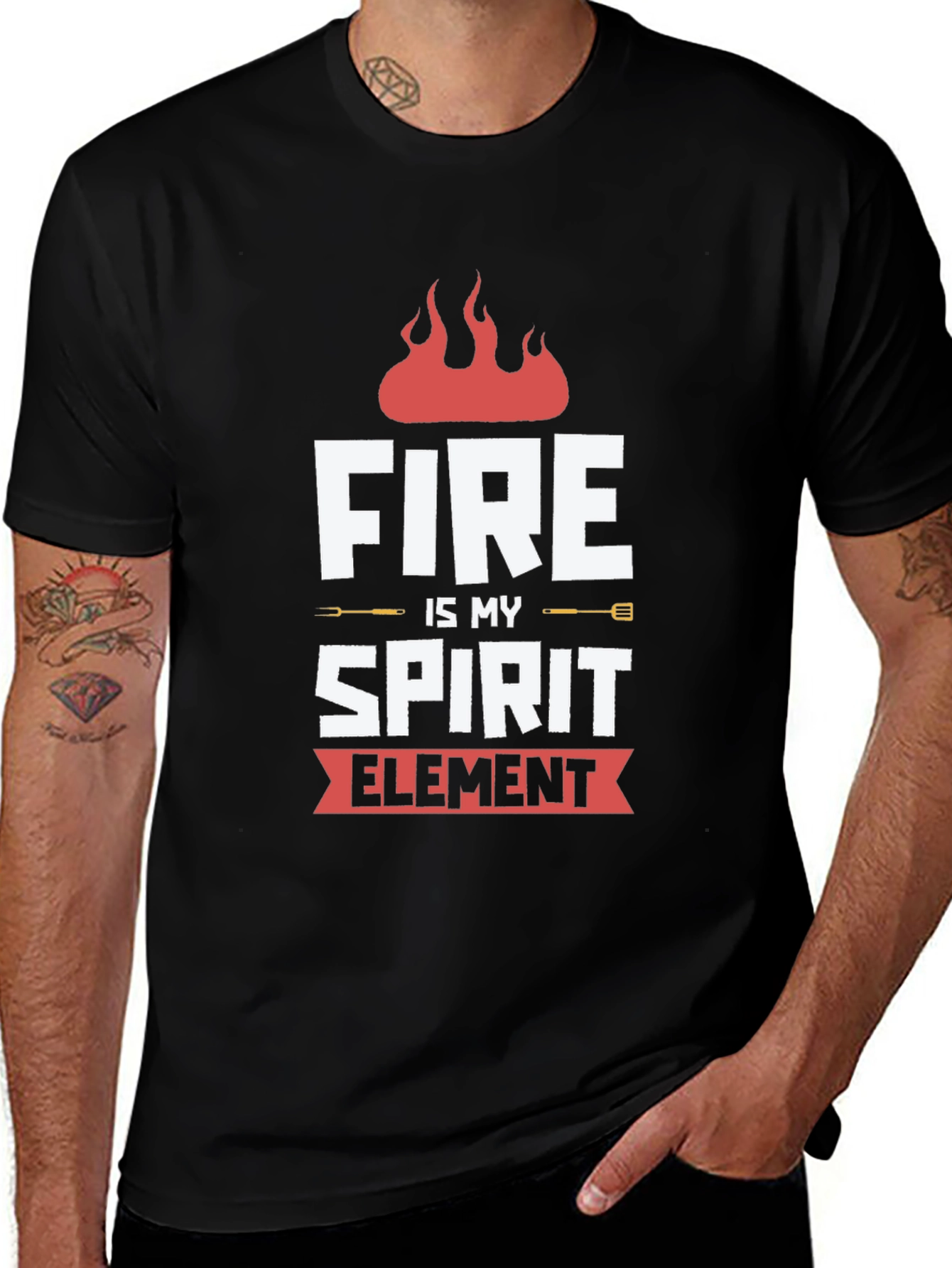 Fire Is My Spirit Element Graphic T-Shirt