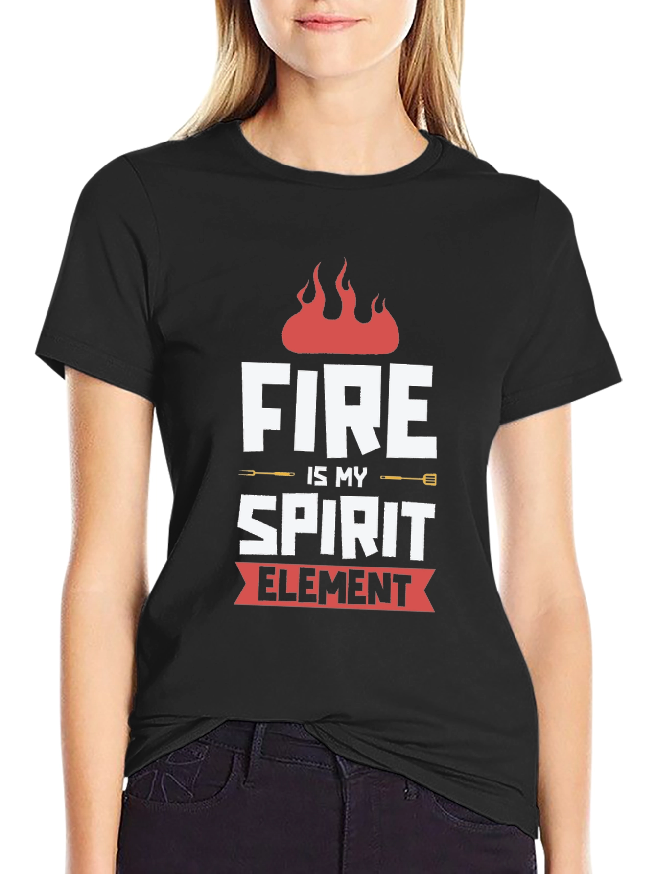 Fire Is My Spirit Element Graphic T-Shirt