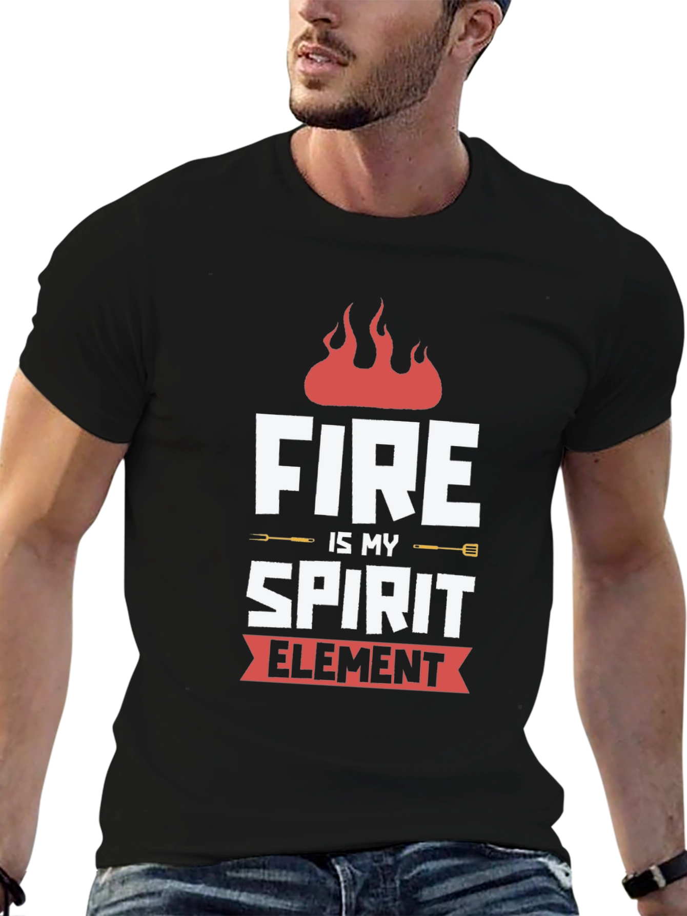 Fire Is My Spirit Element Graphic T-Shirt